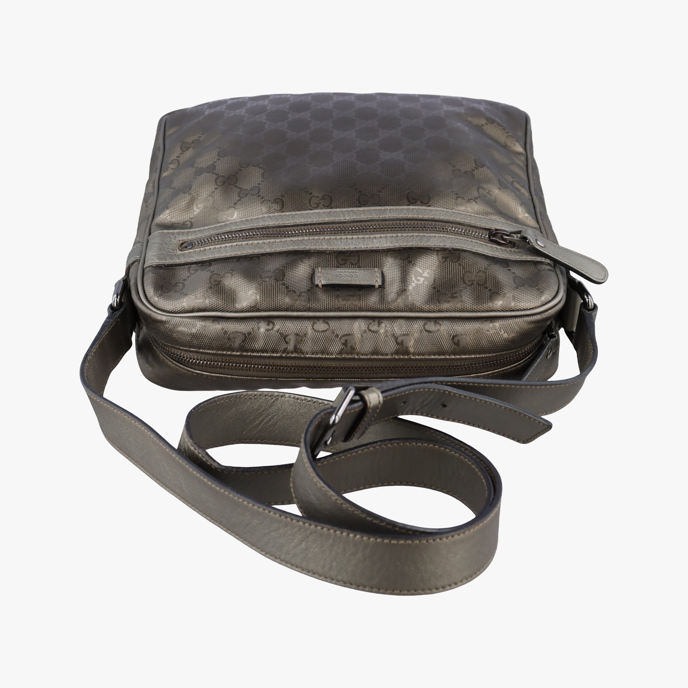 Pre-owned Gucci GG Imprime Messenger Golden PVC coated canvas 201448 shoulderbag | stylenewstar