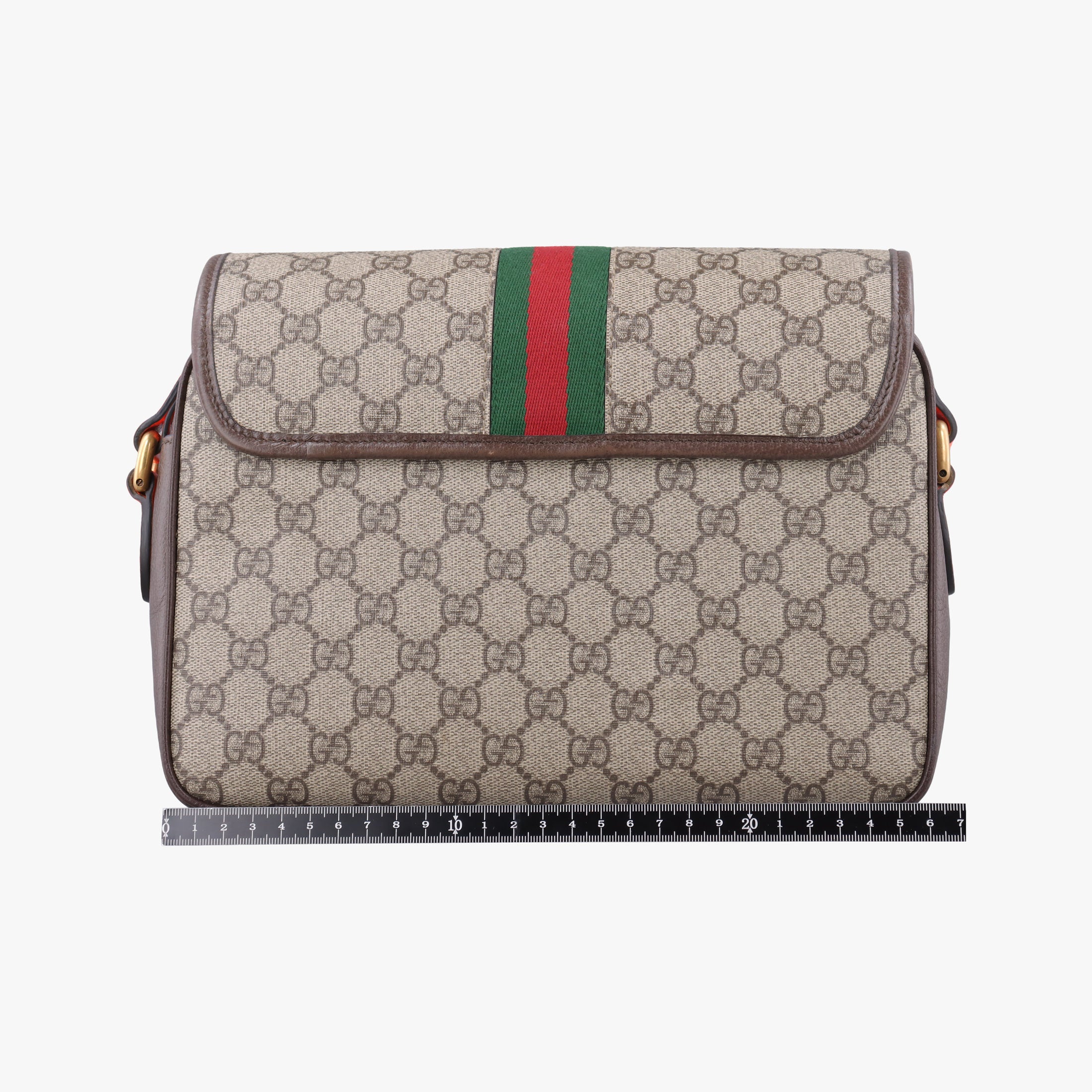 Pre-owned Gucci Ophidia Ebony × Neon Orange GG Supreme × Leather 792376 shoulderbag | stylenewstar