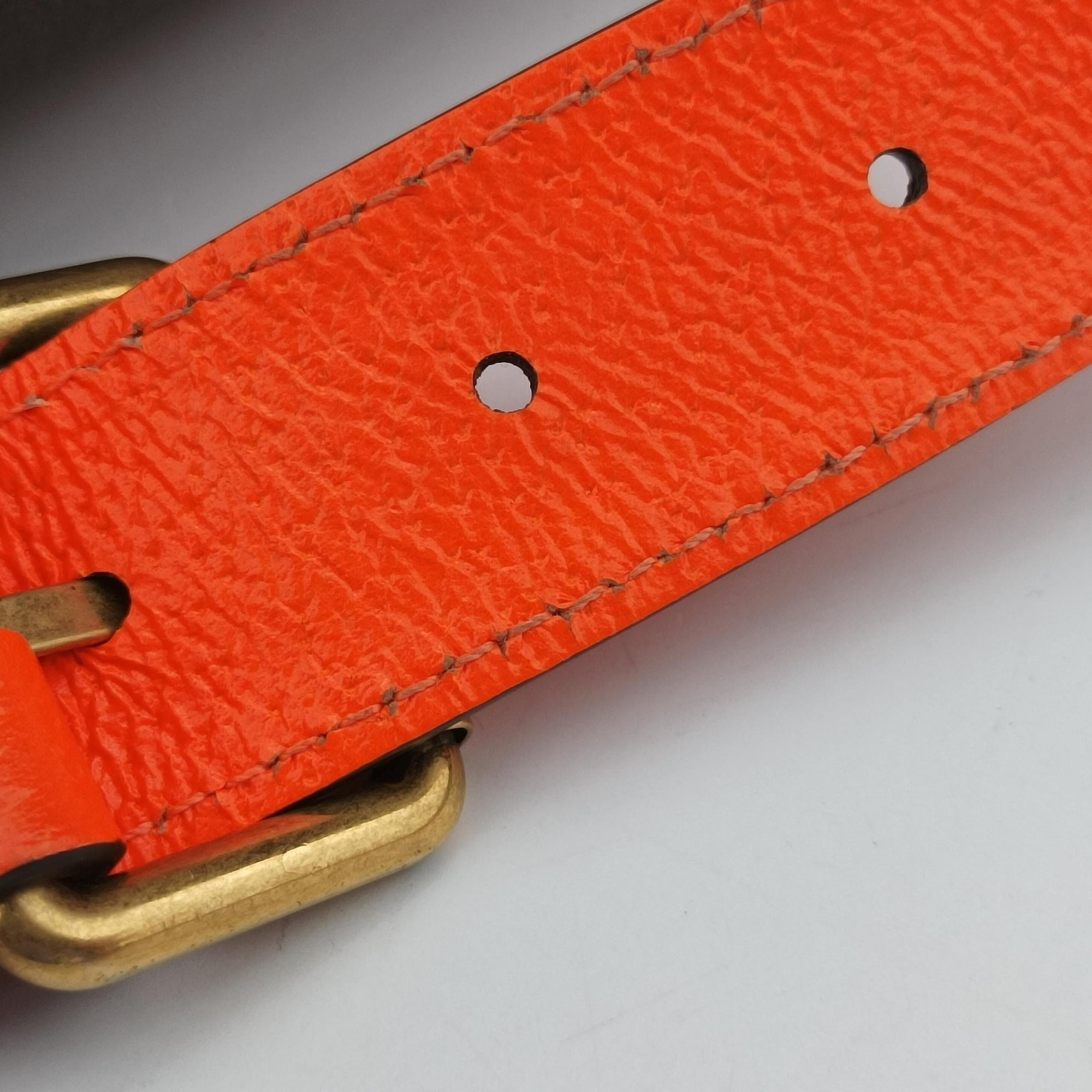 Pre-owned Gucci Ophidia Ebony × Neon Orange GG Supreme × Leather 792376 shoulderbag | stylenewstar