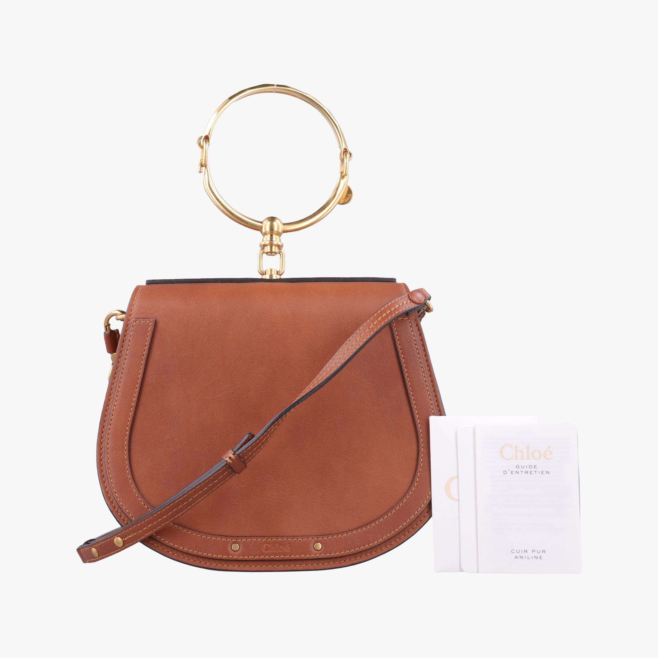 Secondhand Chloe Bracelet Nile Brown Leather  shoulderbag | stylenewstar