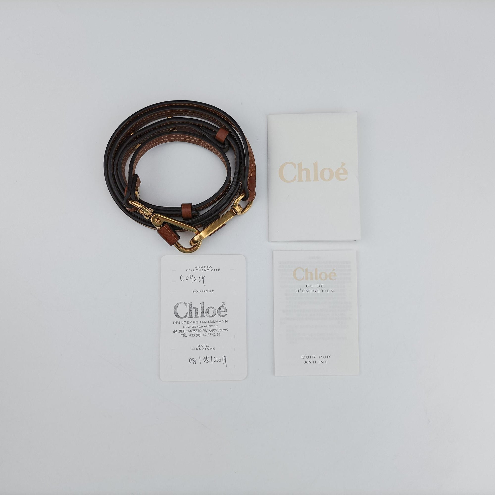 Secondhand Chloe Bracelet Nile Brown Leather  shoulderbag | stylenewstar