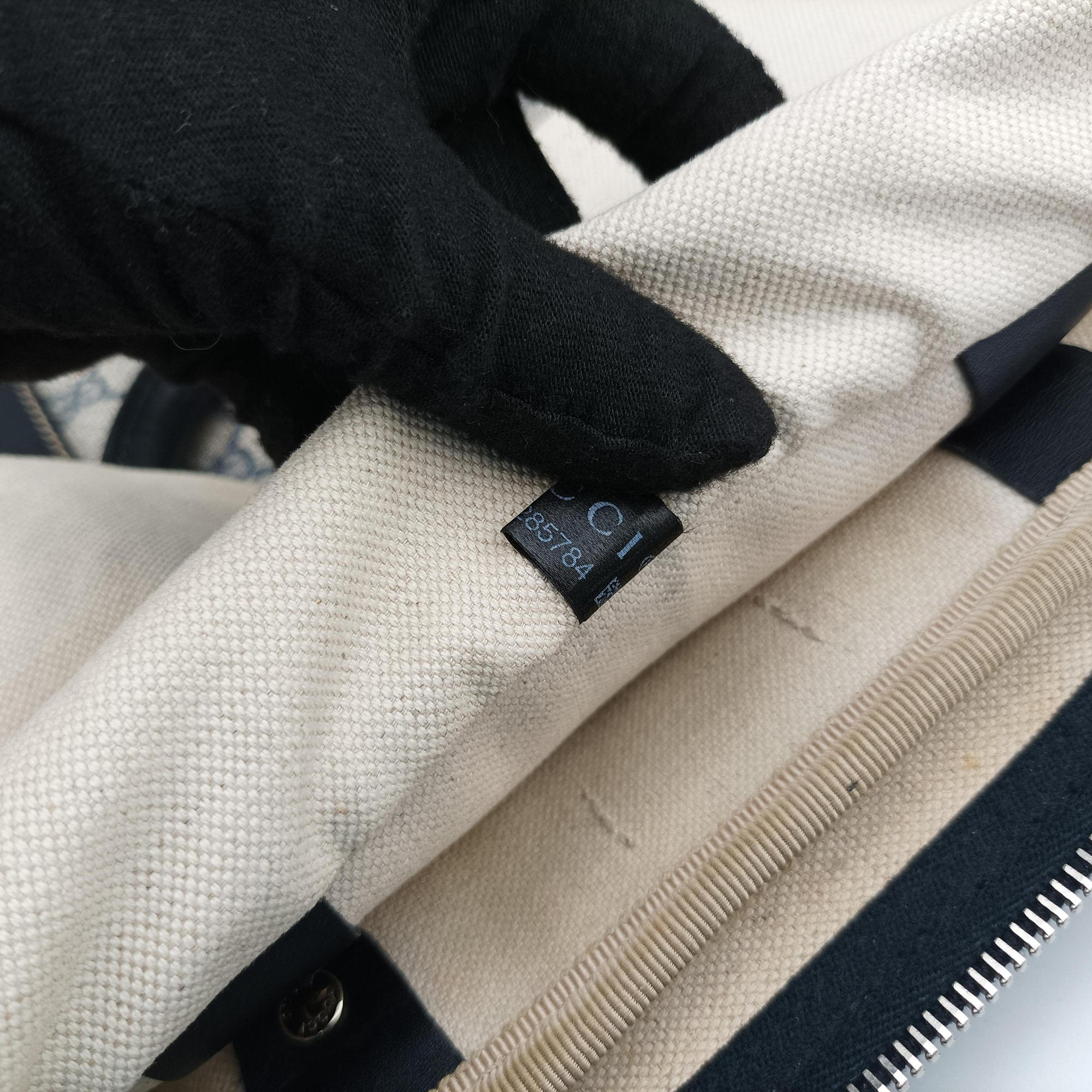 Vintage Gucci Diamante Beige×Black PVC coated canvas 208463 handbag | stylenewstar