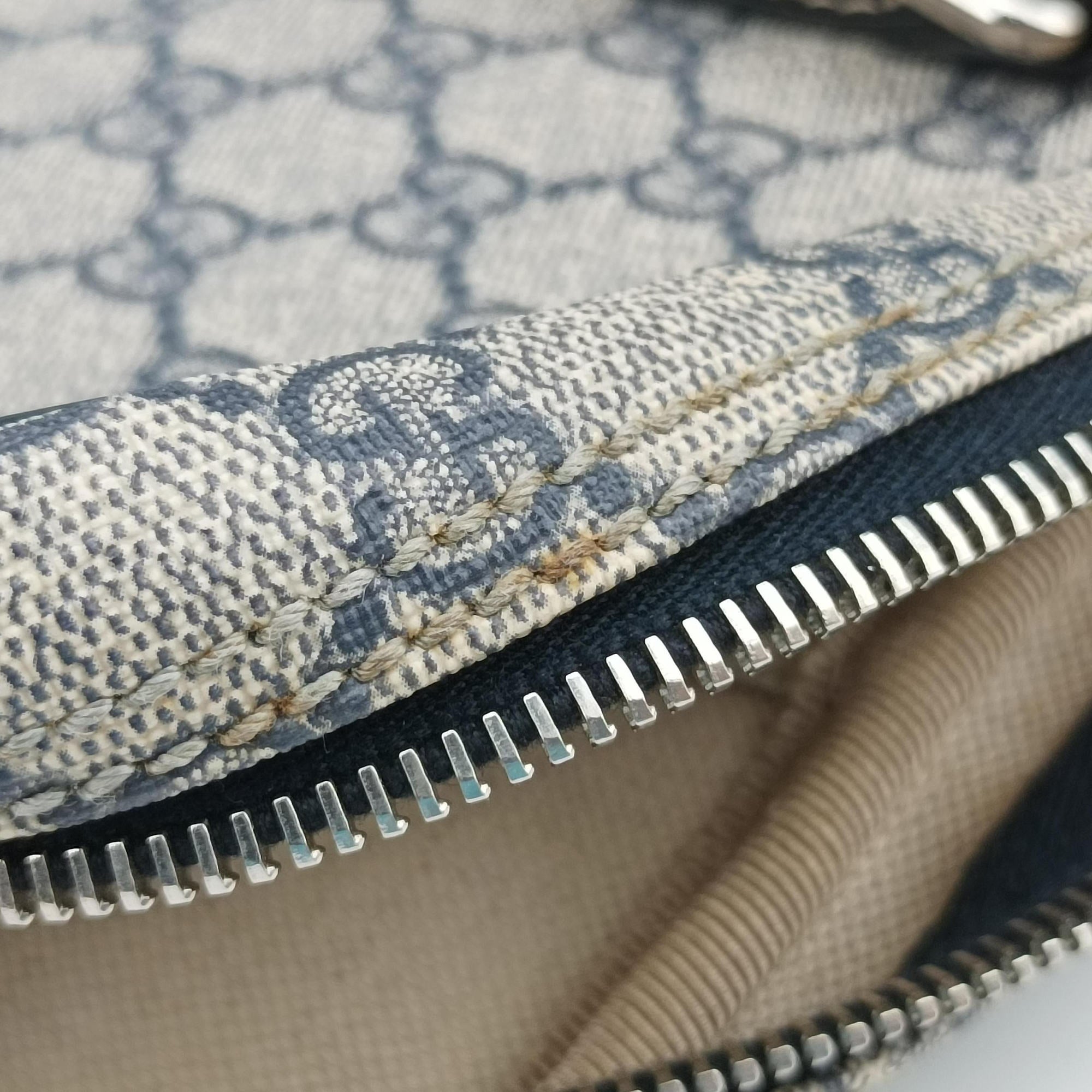 Vintage Gucci Diamante Beige×Black PVC coated canvas 208463 handbag | stylenewstar