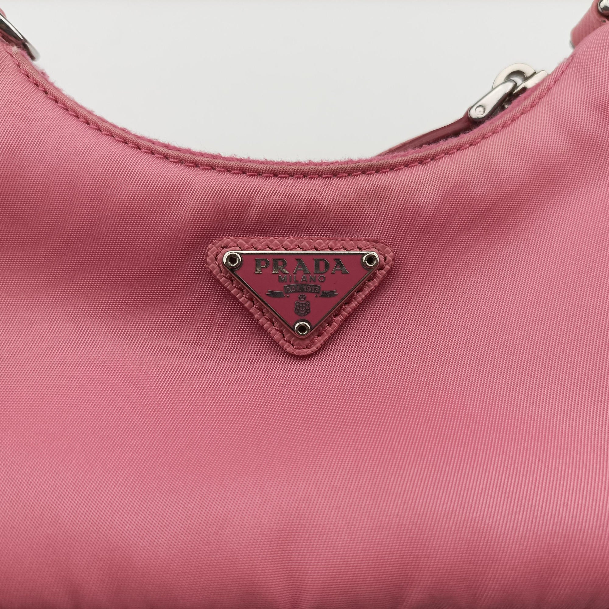Pre-owned Prada Re-Edition 2005 Nylon Mini Pink nylon 1TT122 shoulderbag | stylenewstar