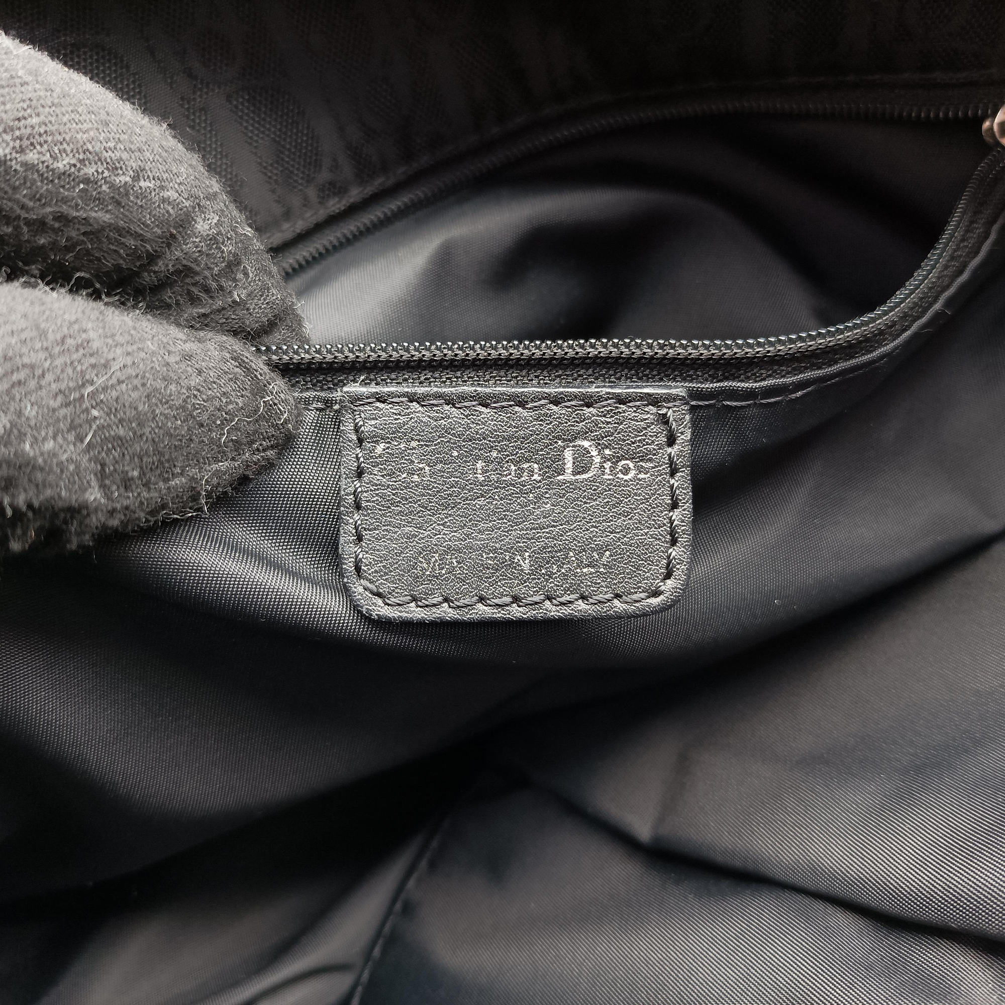 Pre-owned Christian Dior Lovely Black Diorissimo Canvas × Leather  handbag | stylenewstar