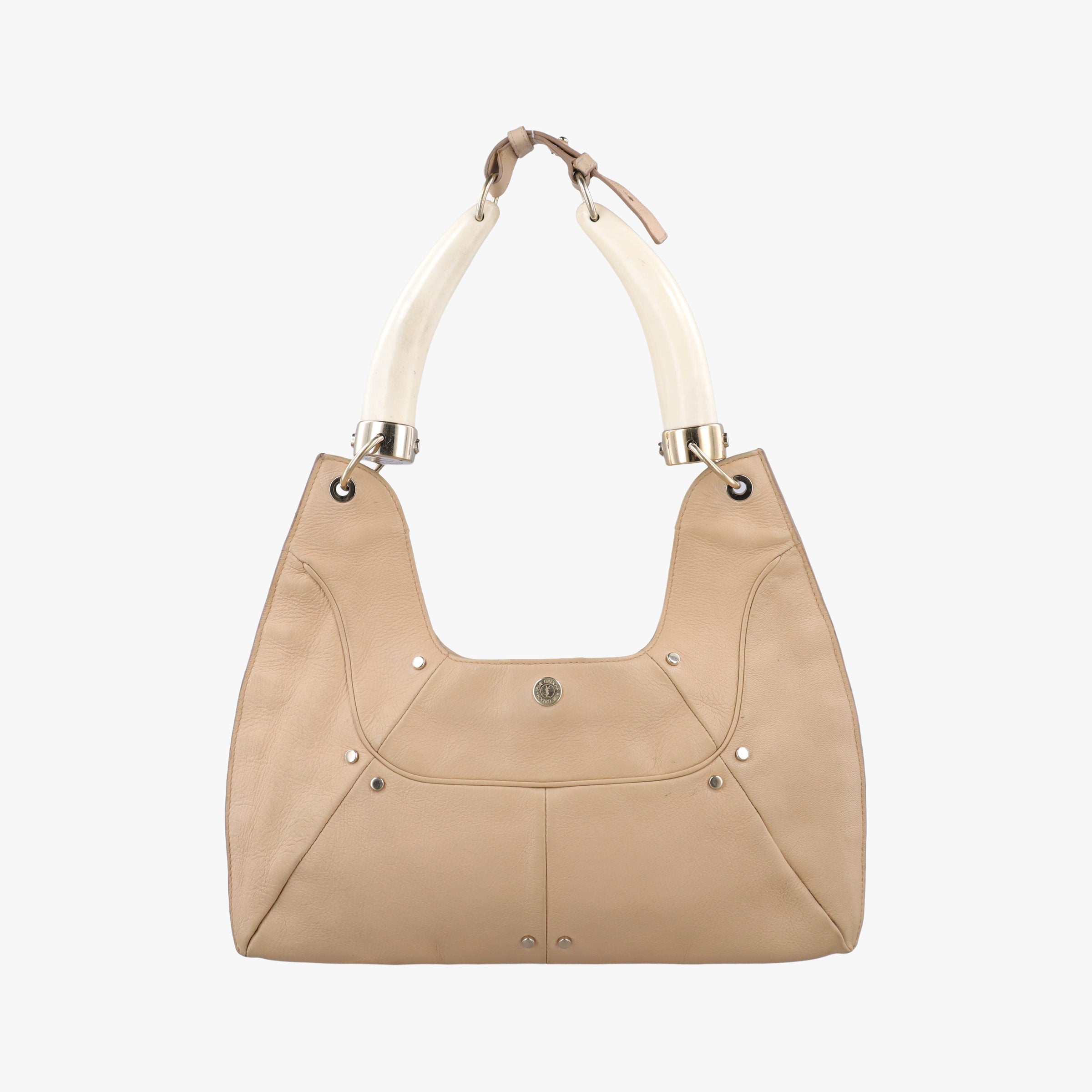 Pre-owned Yves Saint Laurent Mombasa Beige Leather 129026 handbag | stylenewstar