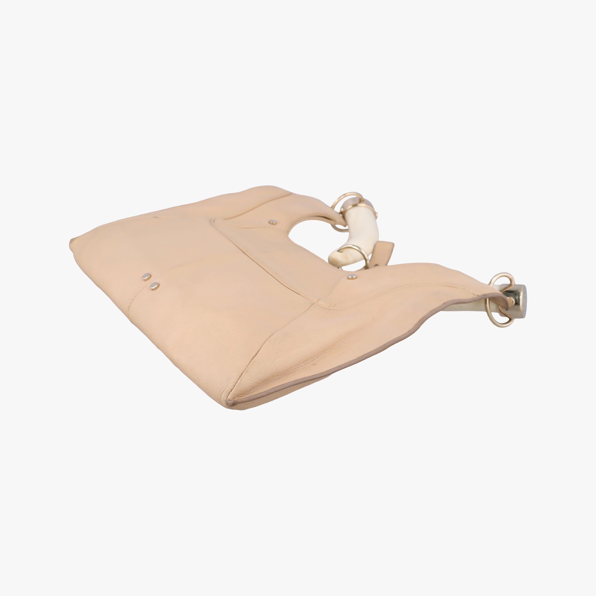 Pre-owned Yves Saint Laurent Mombasa Beige Leather 129026 handbag | stylenewstar