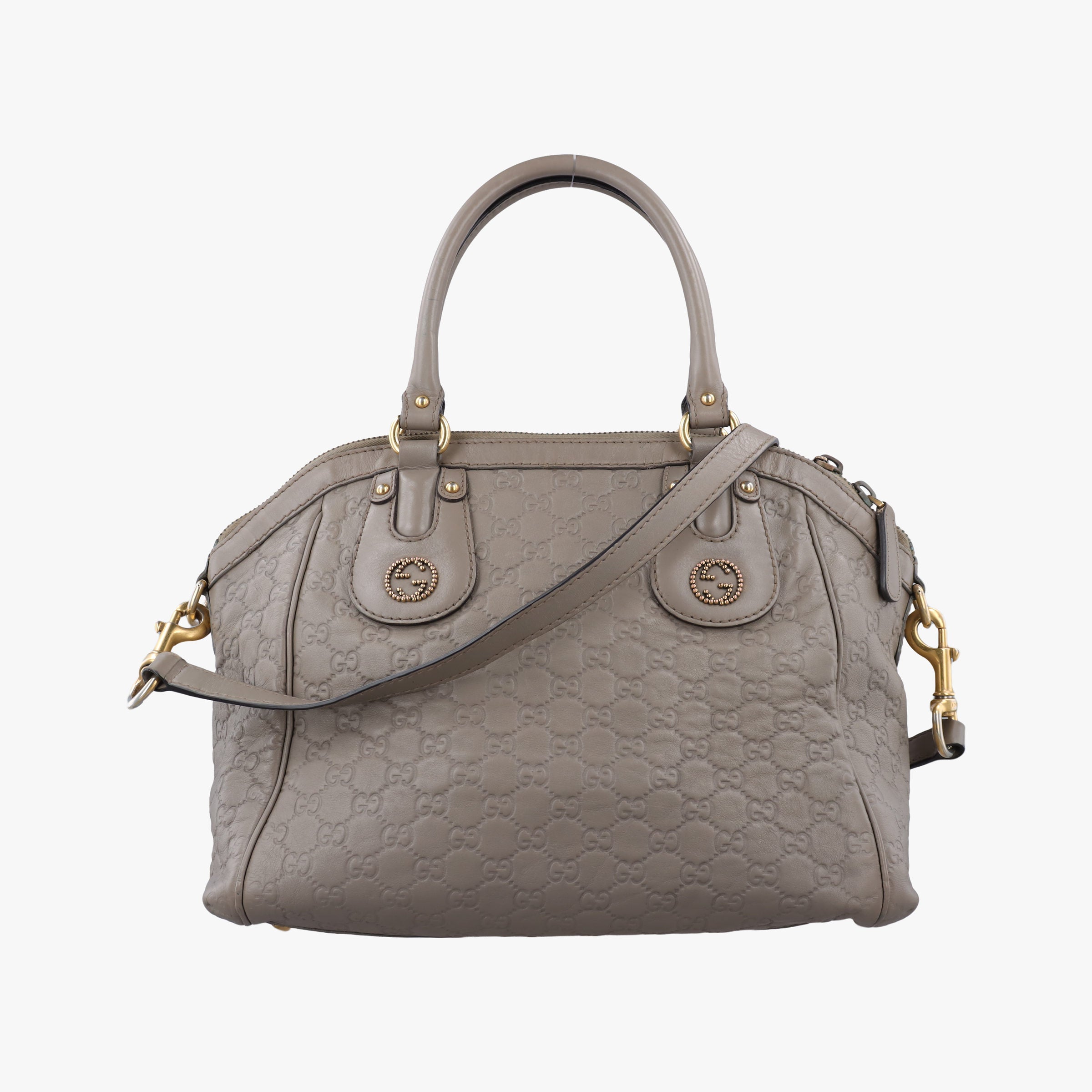 Pre-owned Gucci Scarlett Grey Leather 282299 shoulderbag | stylenewstar