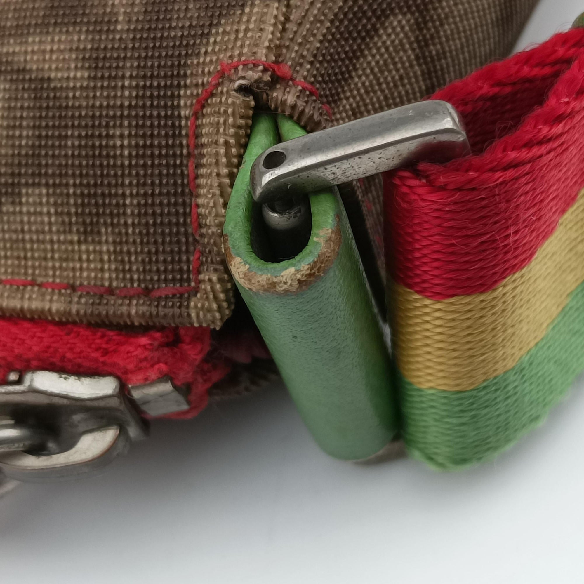 Pre-owned Christian Dior Rasta Trotter Messenger beige×Multicolour PVC coated canvas x leather  shoulderbag | stylenewstar