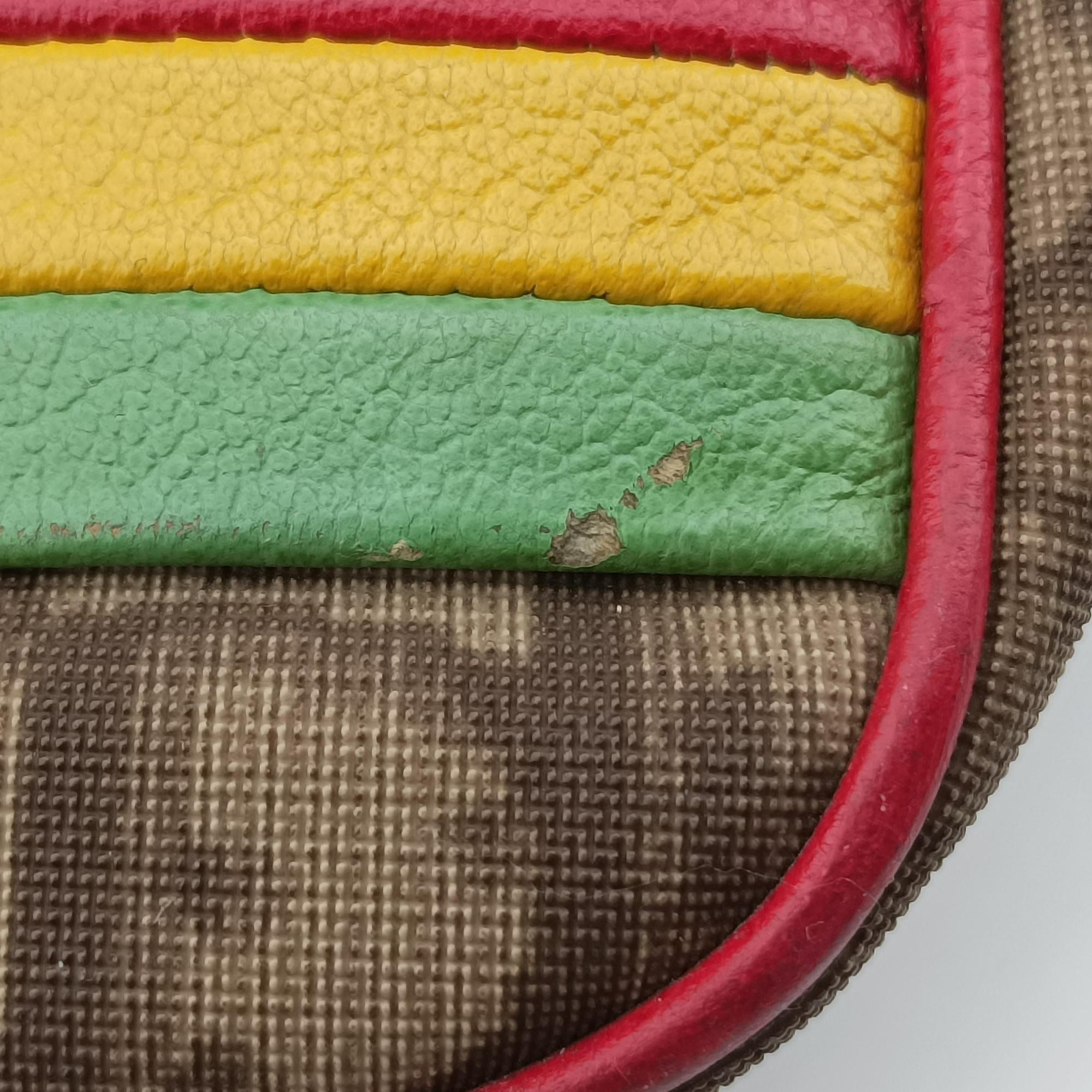 Pre-owned Christian Dior Rasta Trotter Messenger beige×Multicolour PVC coated canvas x leather  shoulderbag | stylenewstar