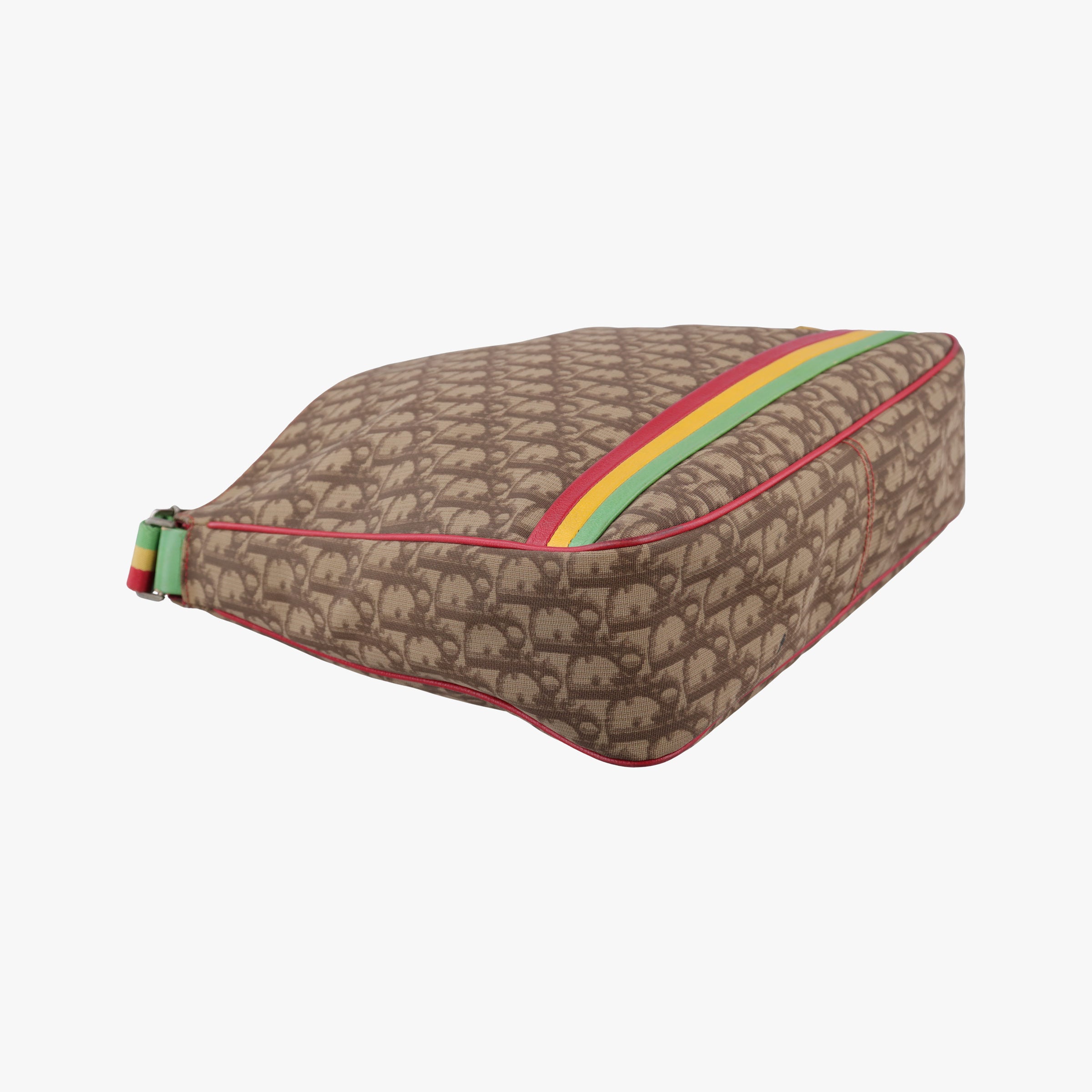 Pre-owned Christian Dior Rasta Trotter Messenger beige×Multicolour PVC coated canvas x leather  shoulderbag | stylenewstar