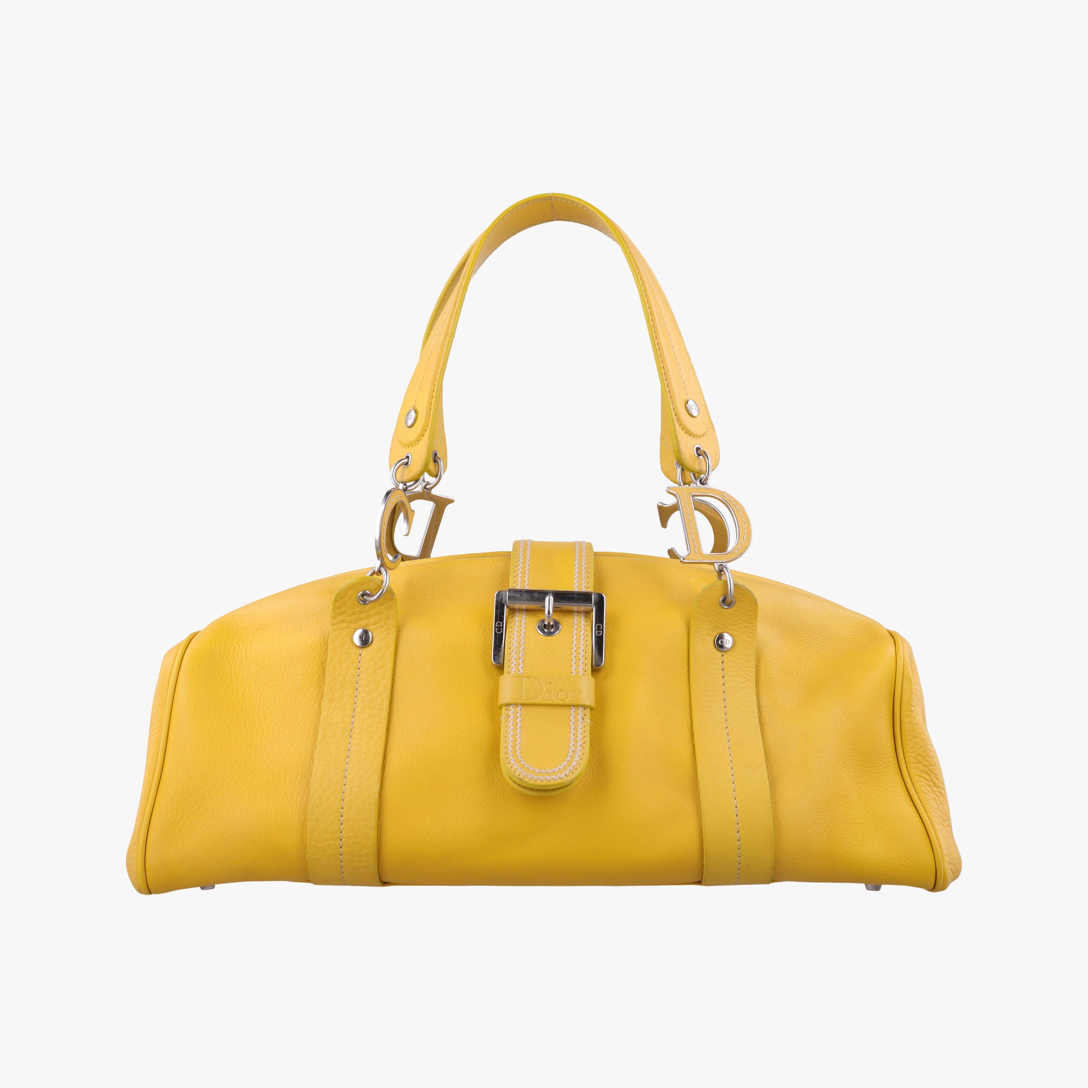 Pre-owned Christian Dior Detective Yellow Leather  handbag | stylenewstar
