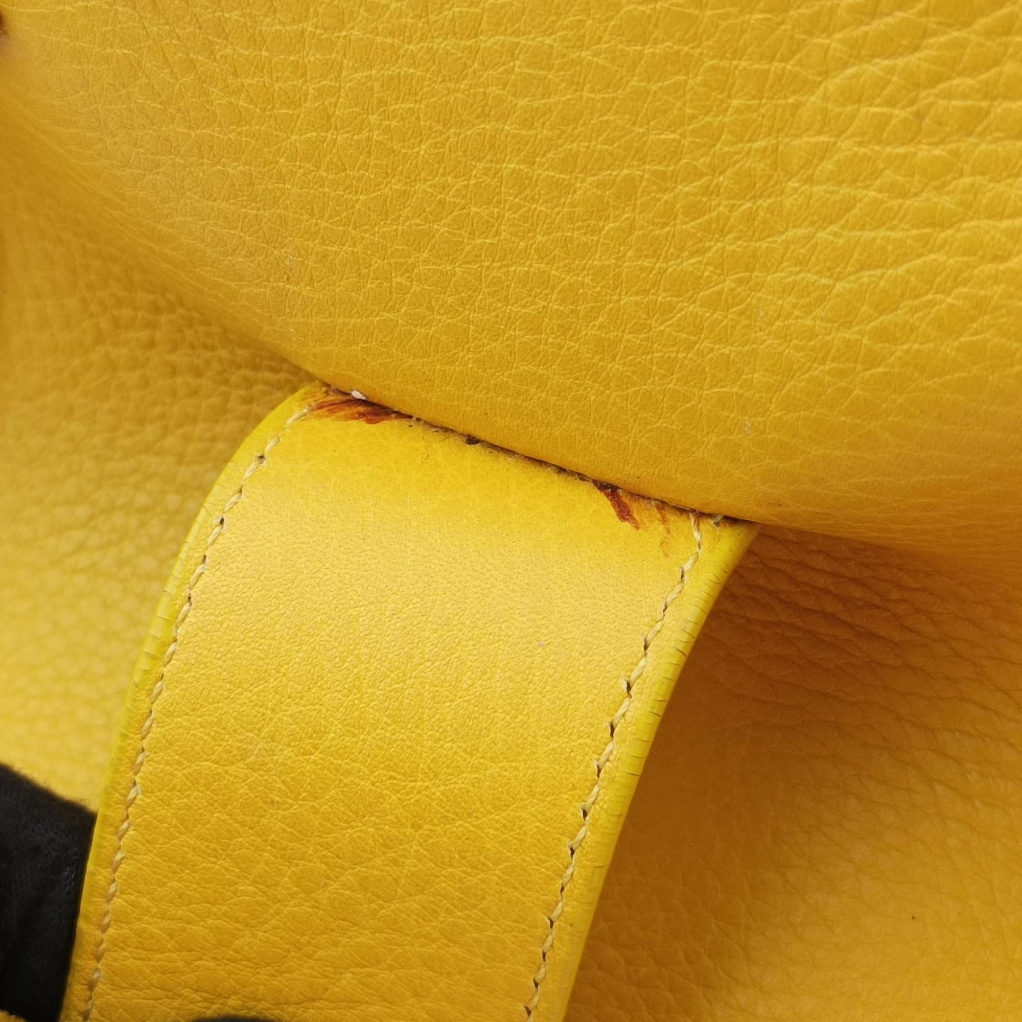 Pre-owned Christian Dior Detective Yellow Leather  handbag | stylenewstar