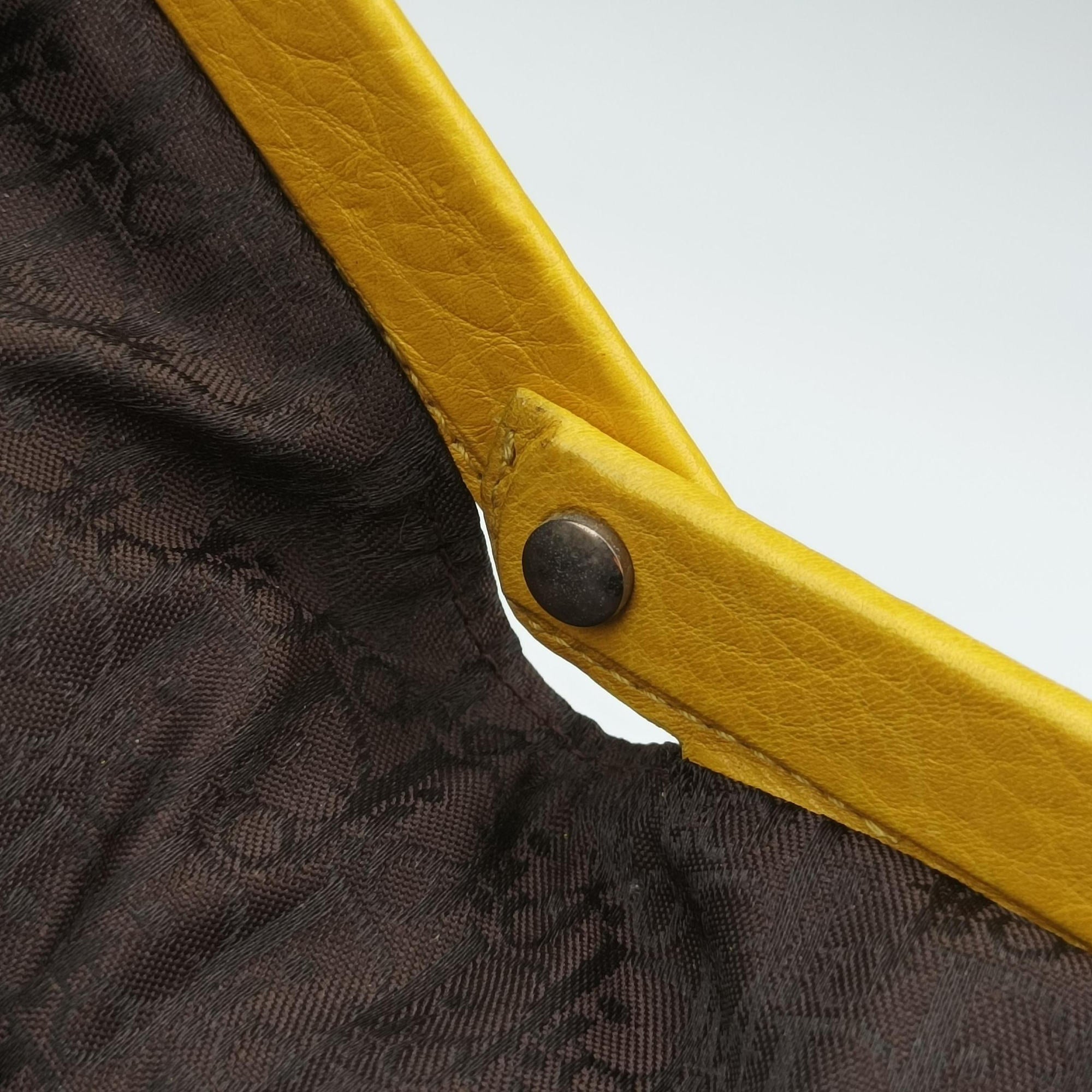 Pre-owned Christian Dior Detective Yellow Leather  handbag | stylenewstar