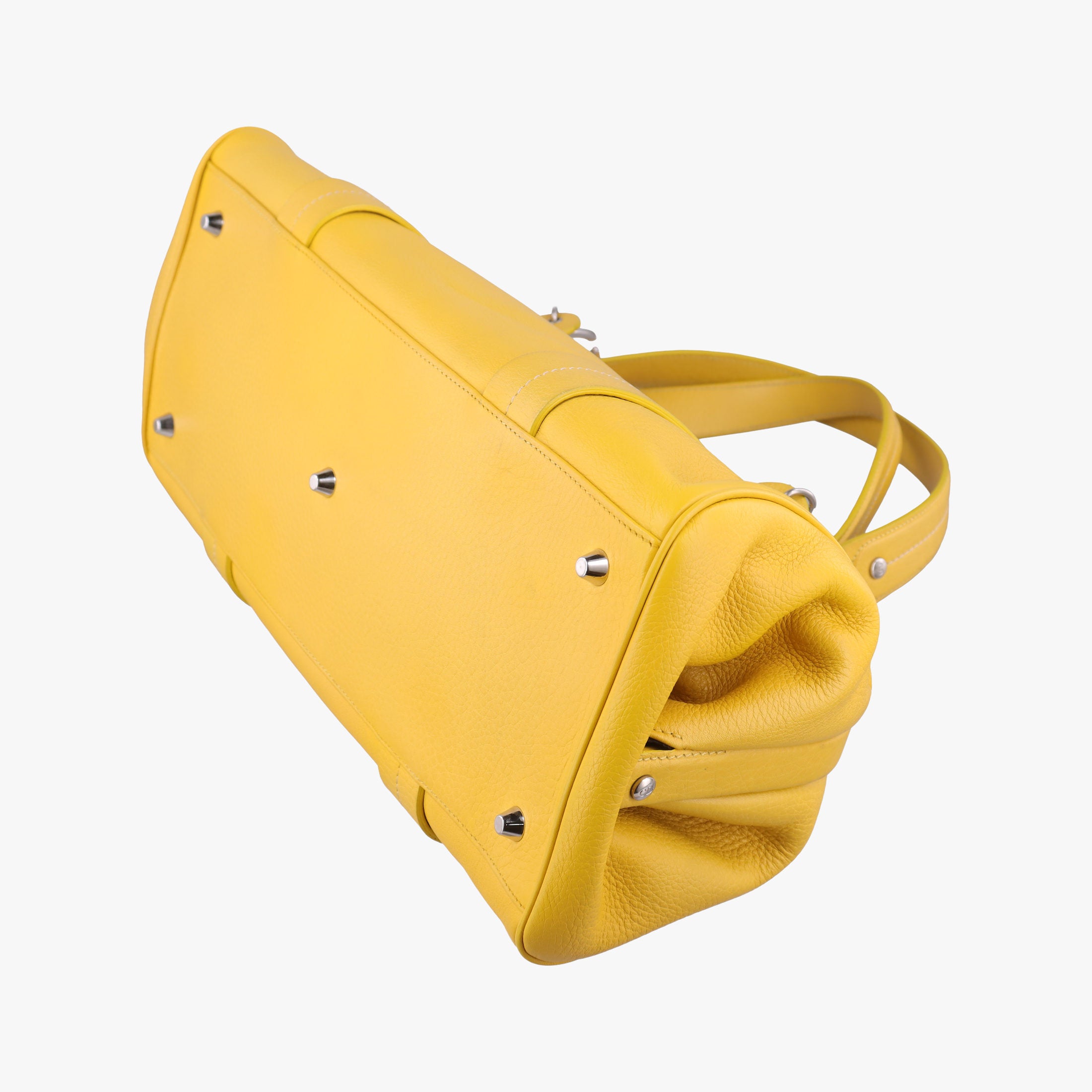 Pre-owned Christian Dior Detective Yellow Leather  handbag | stylenewstar