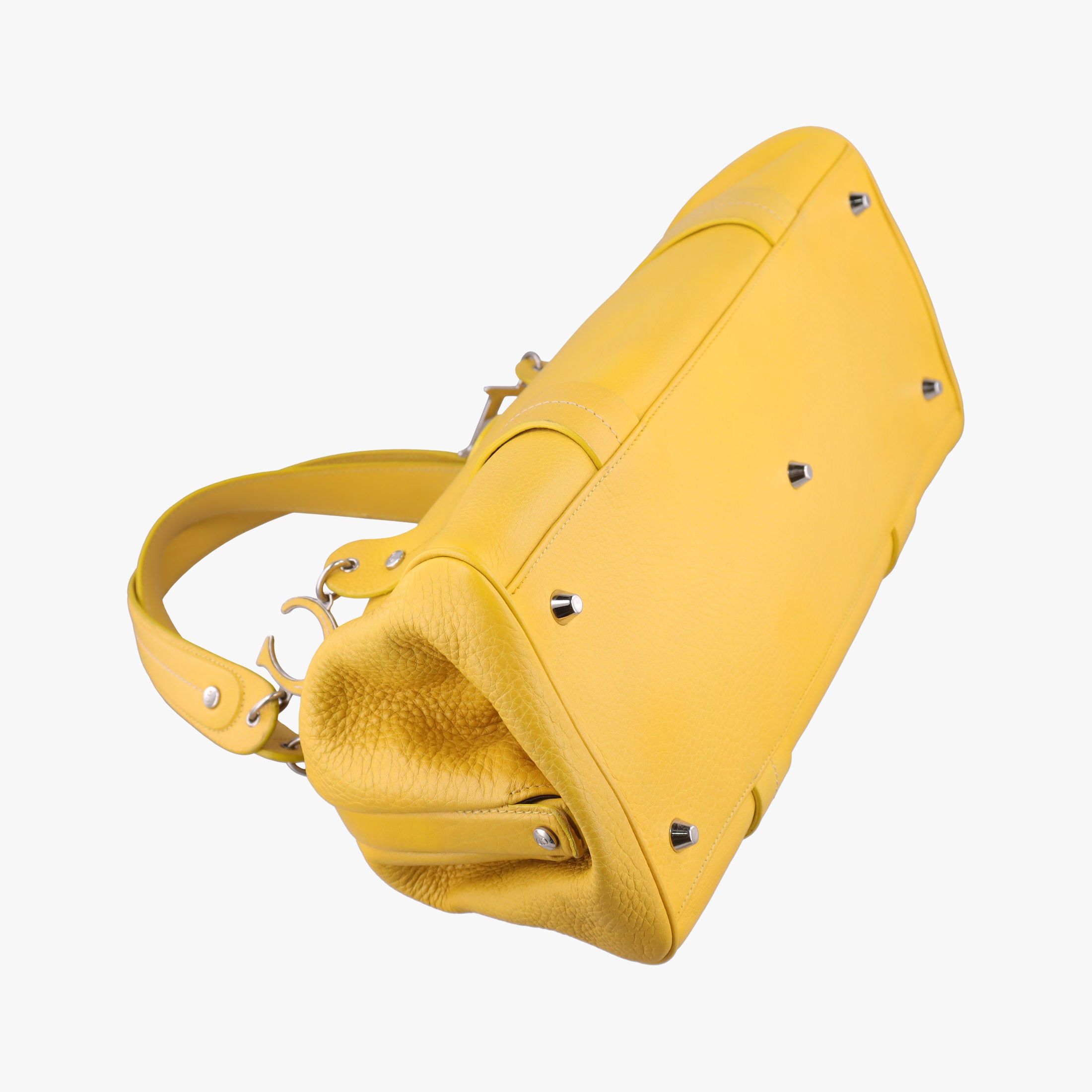 Pre-owned Christian Dior Detective Yellow Leather  handbag | stylenewstar