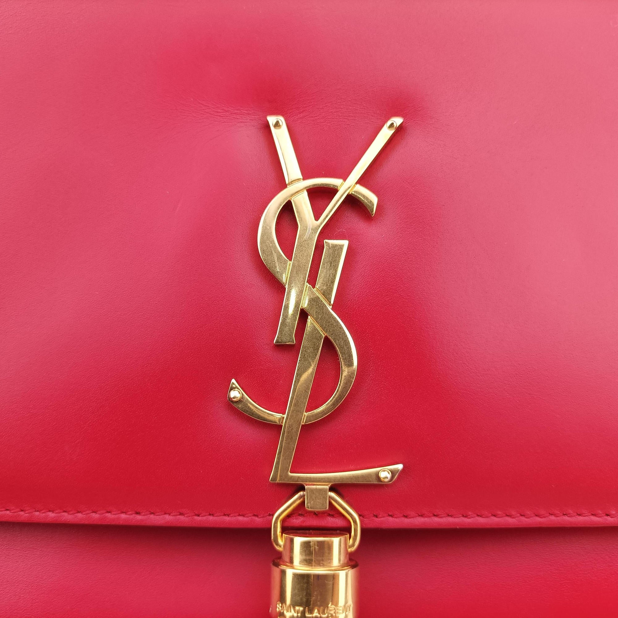 Vintage Yves Saint Laurent KATE Red Leather 326078 shoulderbag | stylenewstar