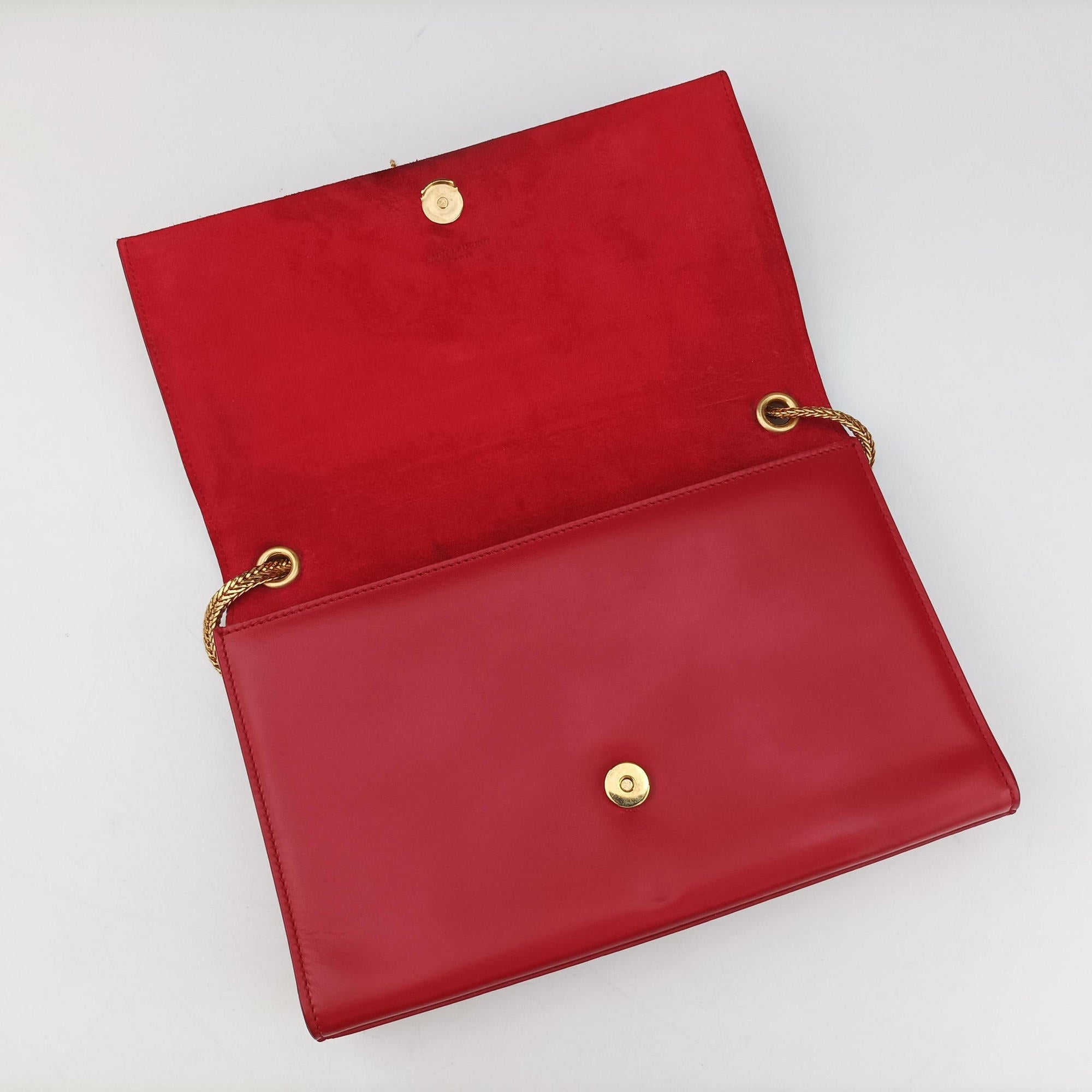 Vintage Yves Saint Laurent KATE Red Leather 326078 shoulderbag | stylenewstar