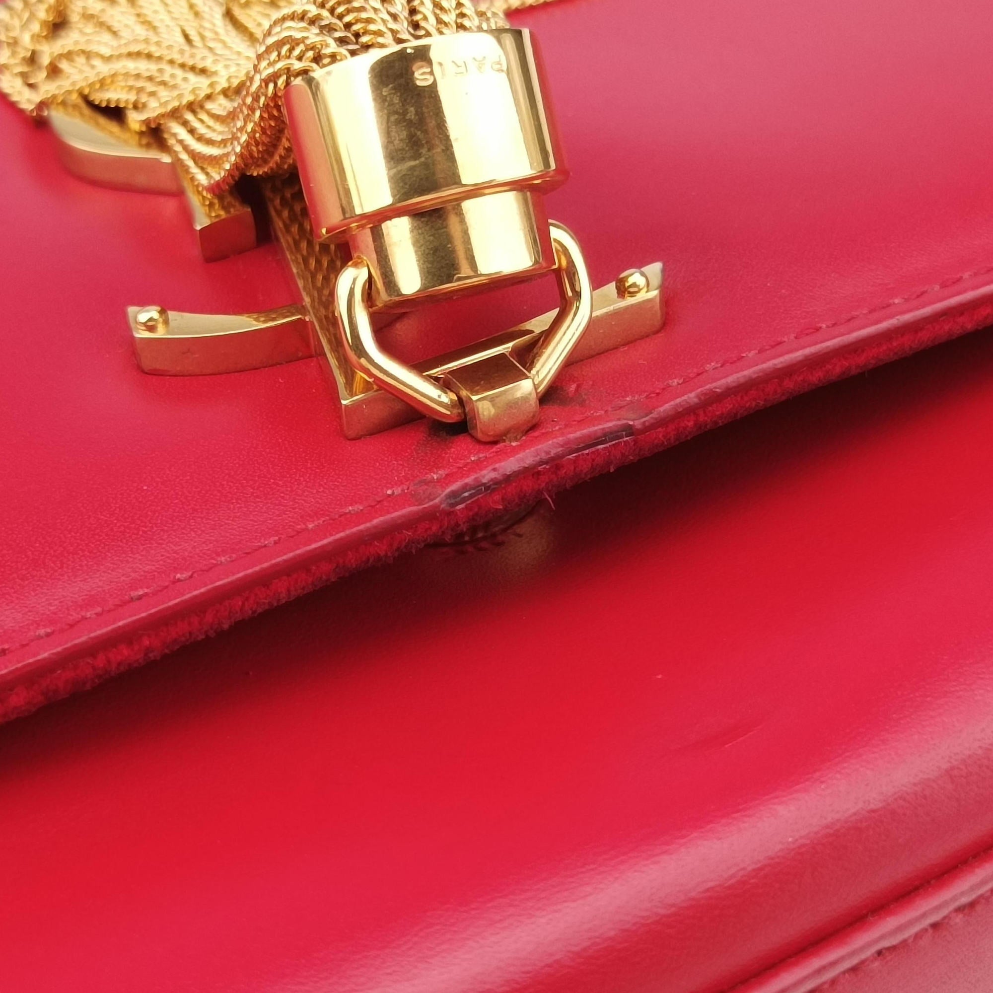 Vintage Yves Saint Laurent KATE Red Leather 326078 shoulderbag | stylenewstar