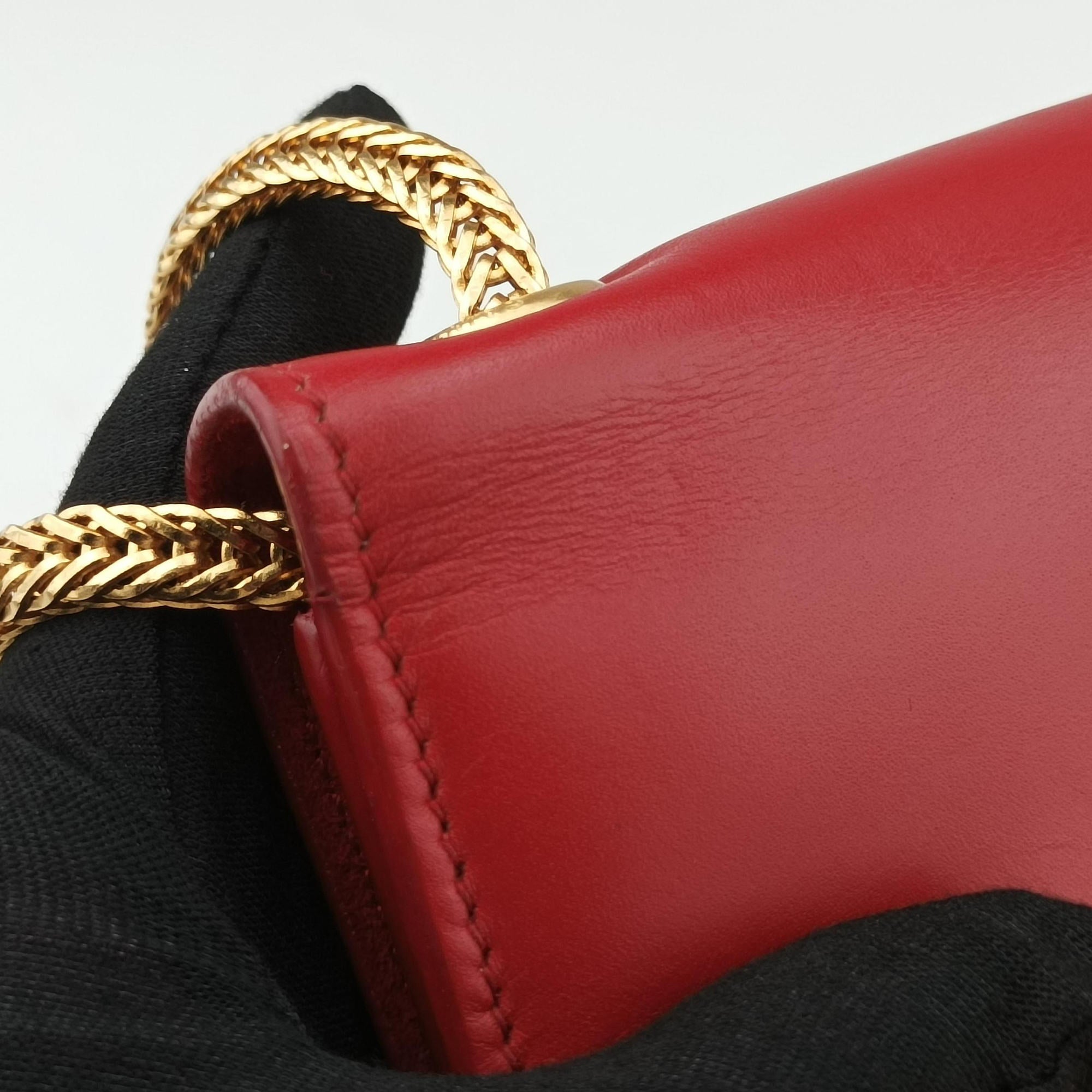 Vintage Yves Saint Laurent KATE Red Leather 326078 shoulderbag | stylenewstar