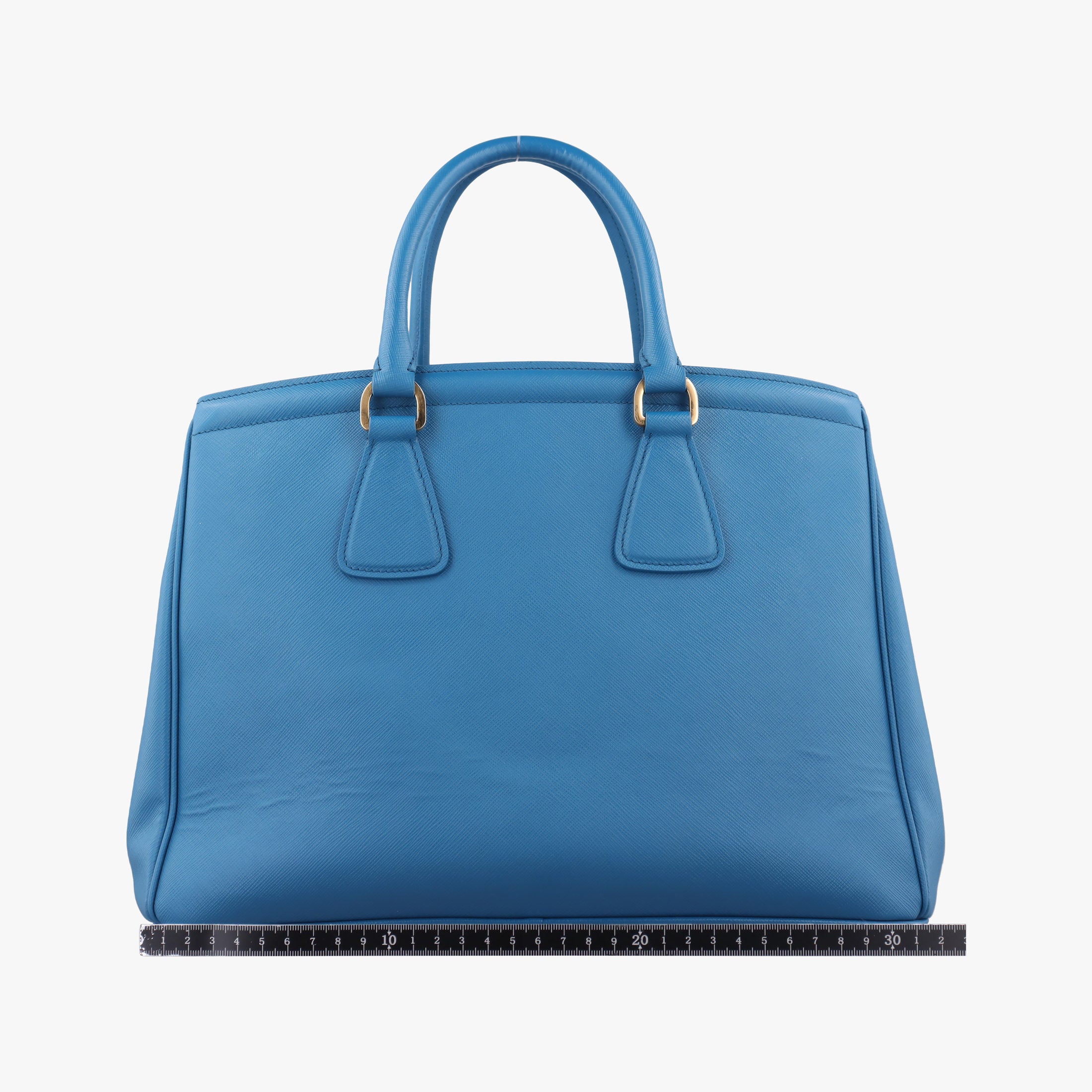 Pre-owned Prada Promenade Blue SAFFIANO Leather BN2538 handbag | stylenewstar