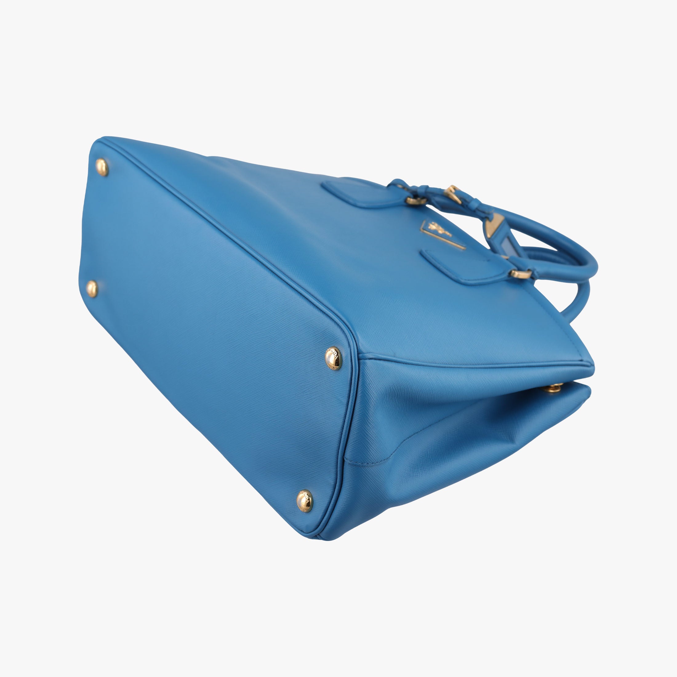Pre-owned Prada Promenade Blue SAFFIANO Leather BN2538 handbag | stylenewstar