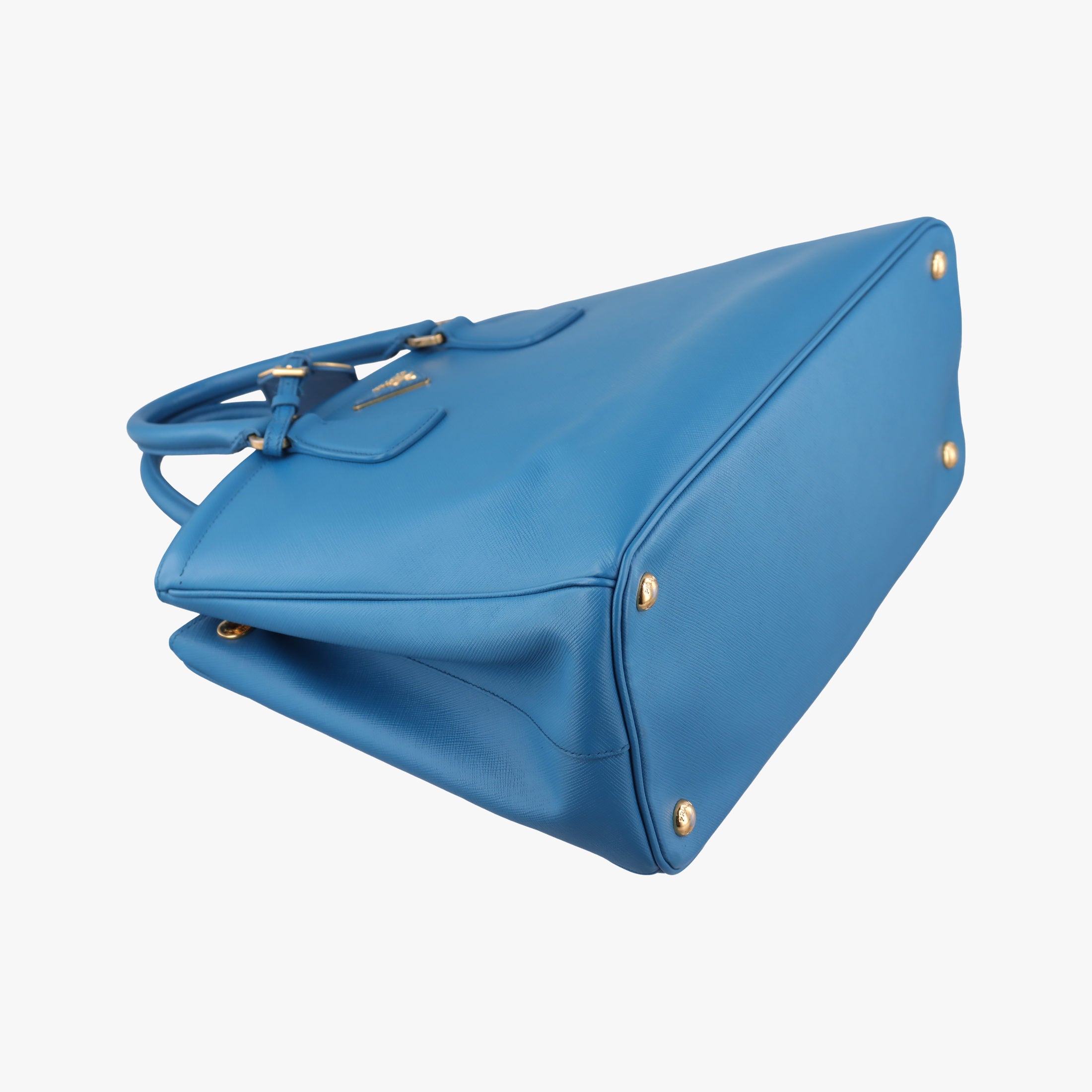 Pre-owned Prada Promenade Blue SAFFIANO Leather BN2538 handbag | stylenewstar