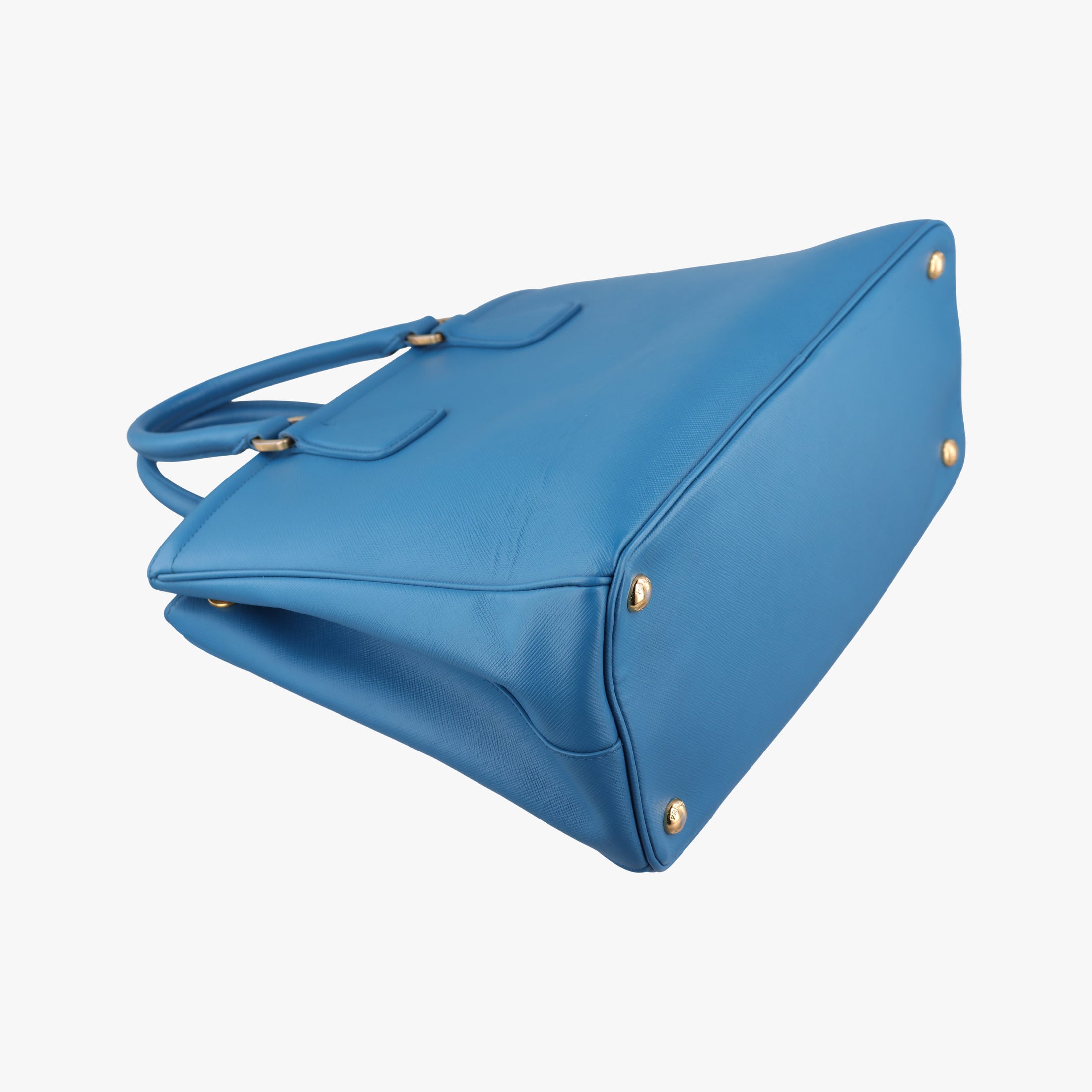 Pre-owned Prada Promenade Blue SAFFIANO Leather BN2538 handbag | stylenewstar