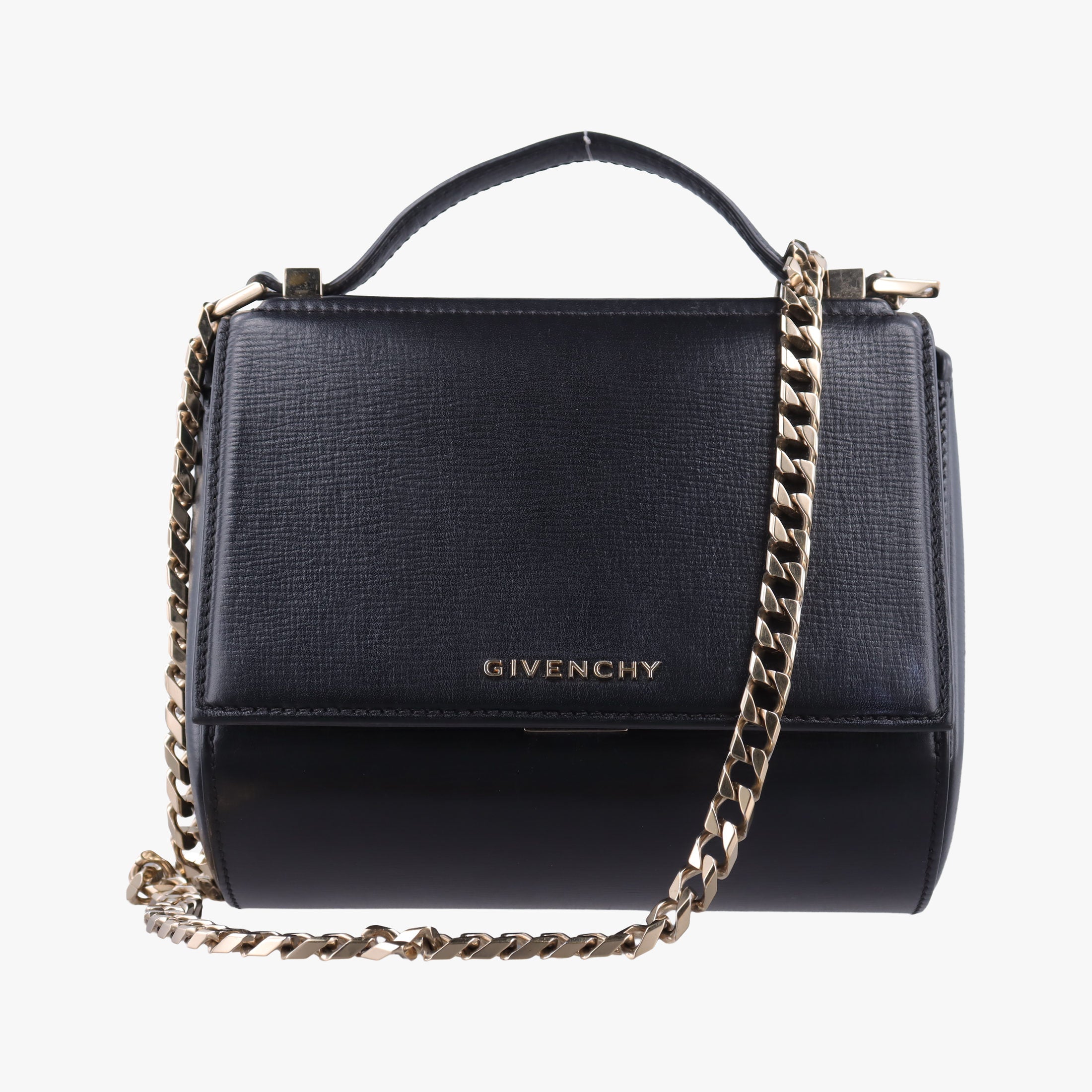 Pre-owned Givenchy Pandora Box Black Leather  shoulderbag | stylenewstar