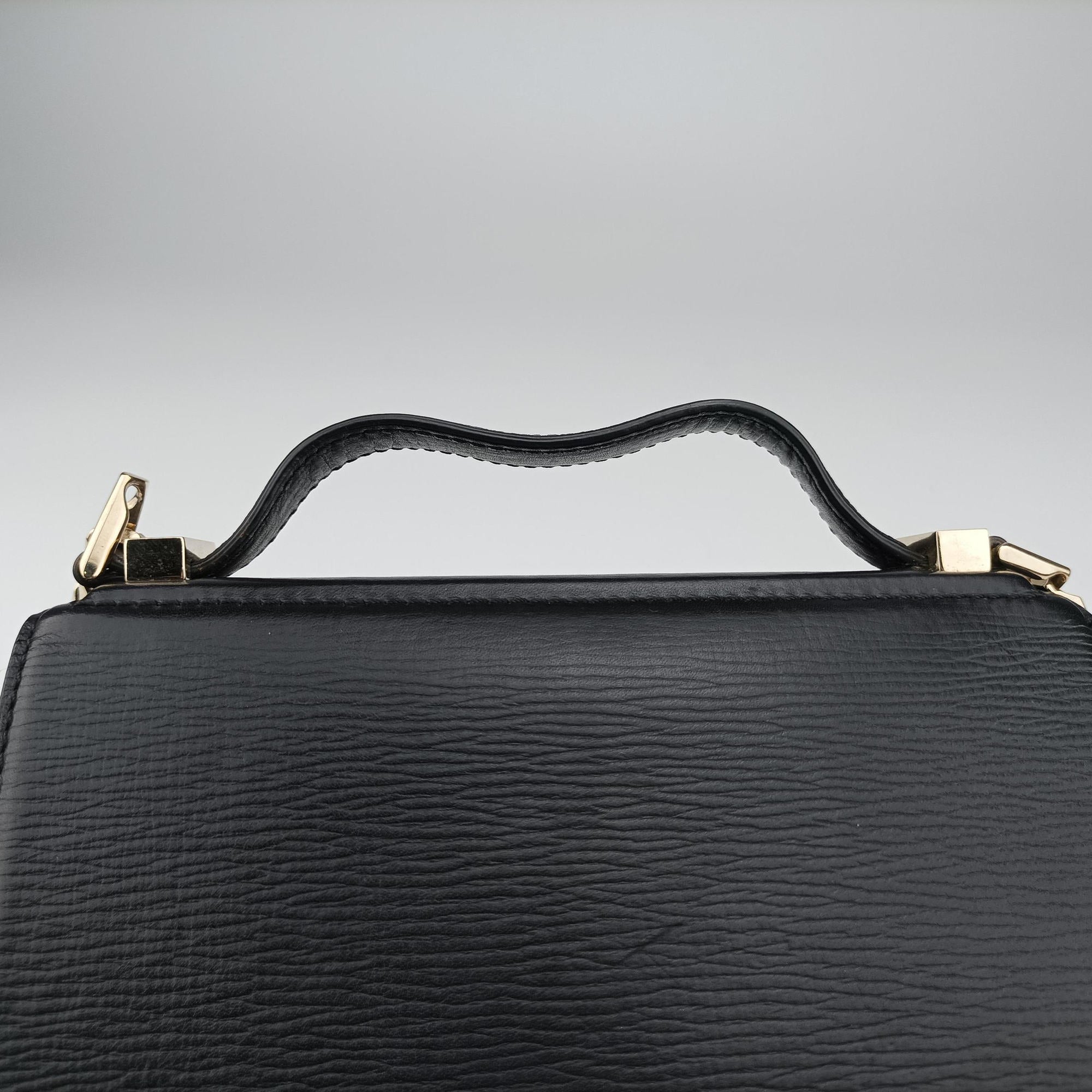Pre-owned Givenchy Pandora Box Black Leather  shoulderbag | stylenewstar