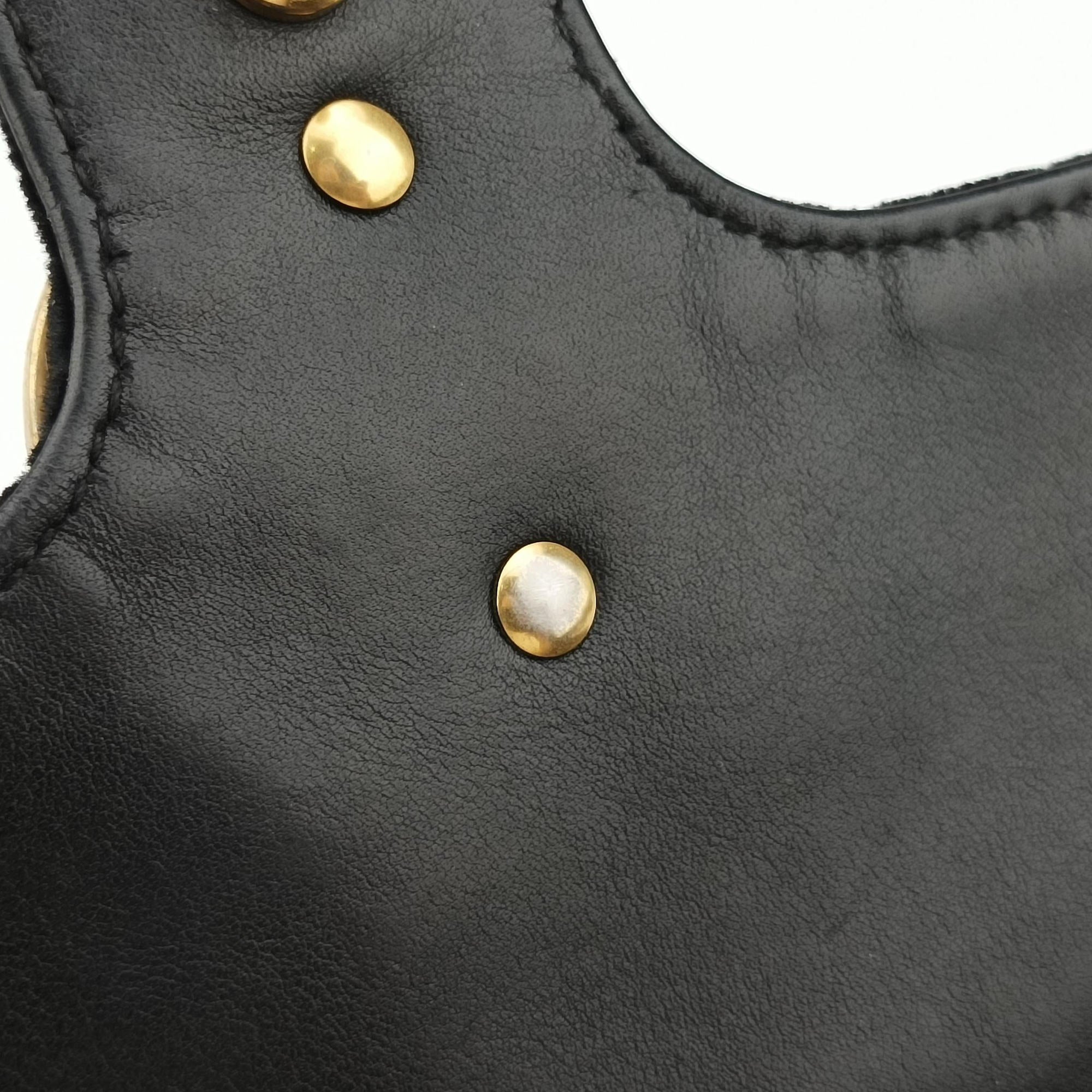 Pre-owned Gucci GG Marmont Black velour 446744 shoulderbag | stylenewstar