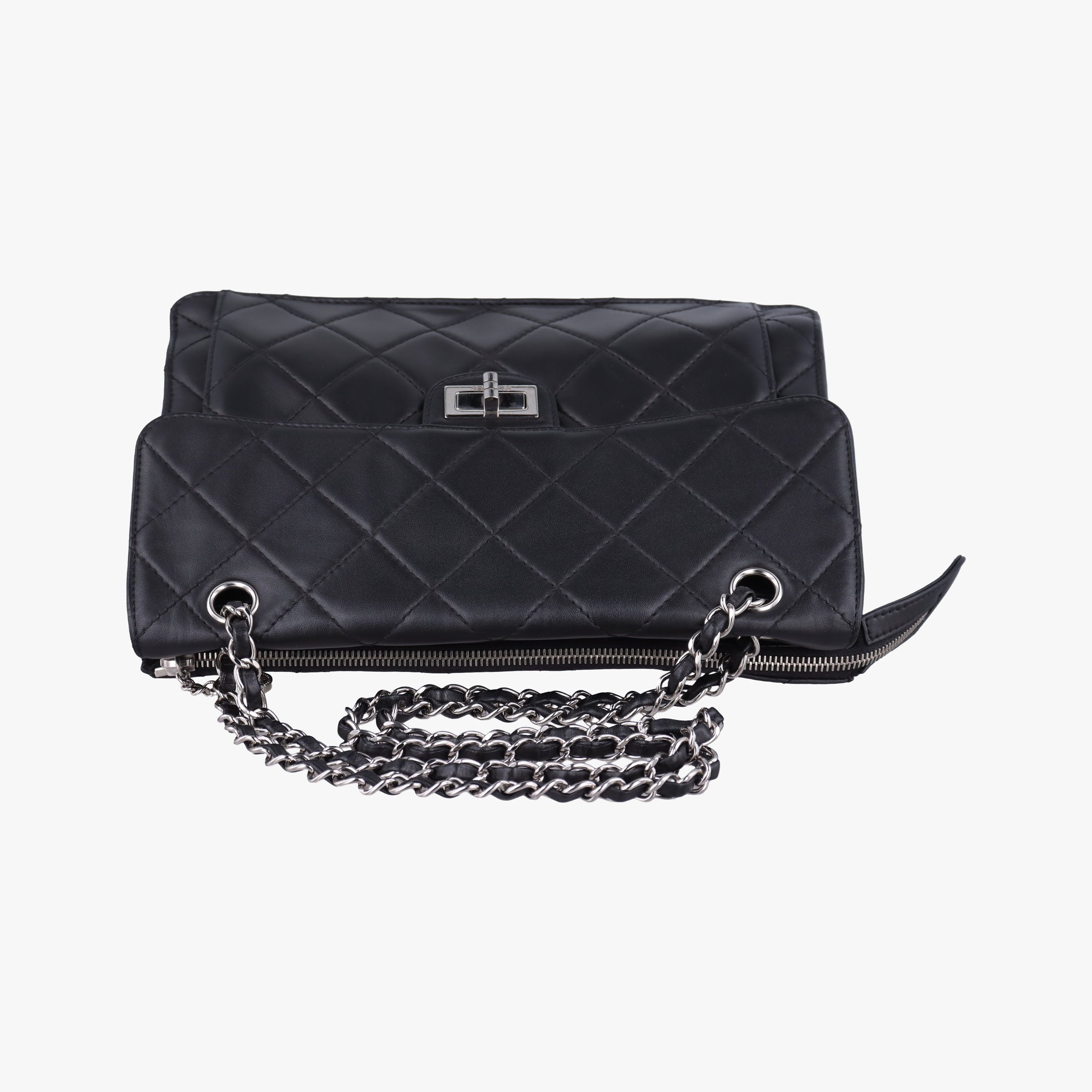 Pre-owned Chanel 2.55 Matelasse Black lambskin A65613 shoulderbag | stylenewstar