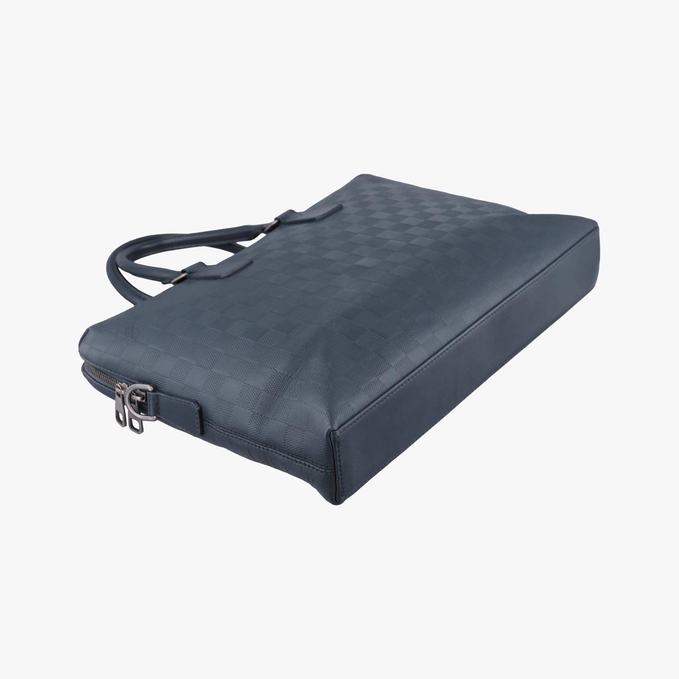 Pre-owned Louis Vuitton Porte Documents Jour navy Damier Infini N48224 handbag | stylenewstar