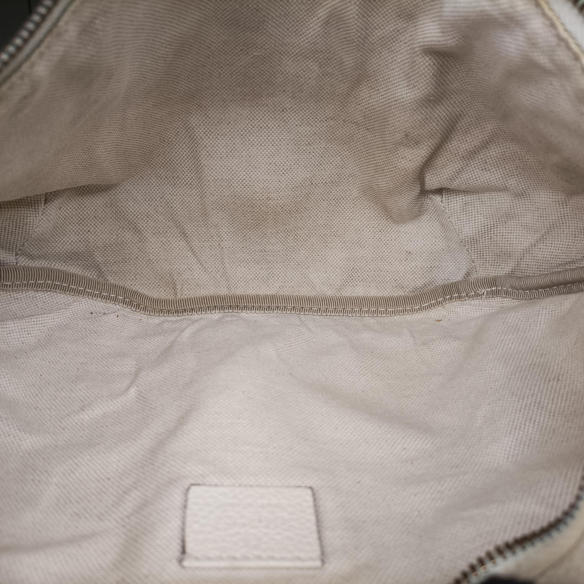 Vintage Gucci Gucci Print White Leather 530412 bum bag/waist bag | stylenewstar