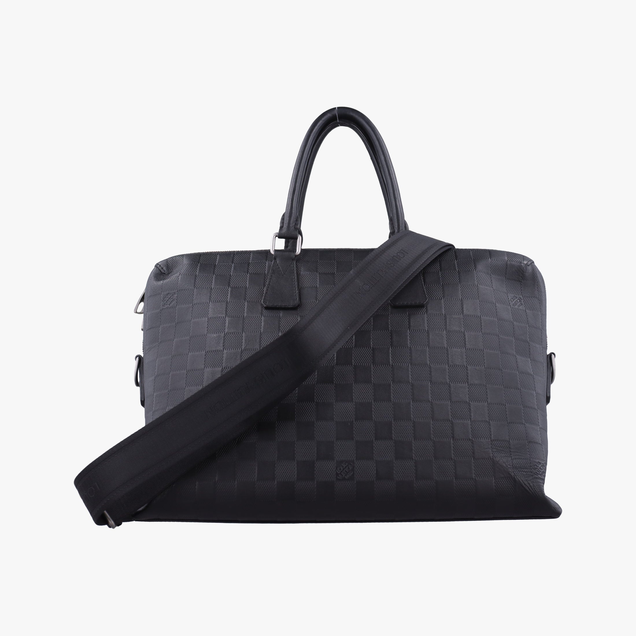 Secondhand Louis Vuitton Porte Documents Jour Noir Damier Graphite N48224 shoulderbag | stylenewstar