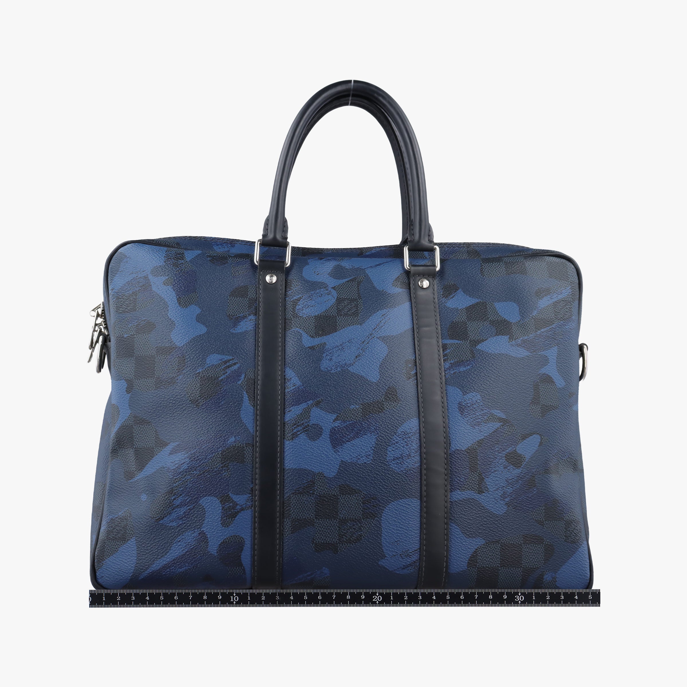 Pre-owned Louis Vuitton Porte Documents VoyagePM Blue Camouflage Damier Cobalt Canvas N41507 handbag | stylenewstar