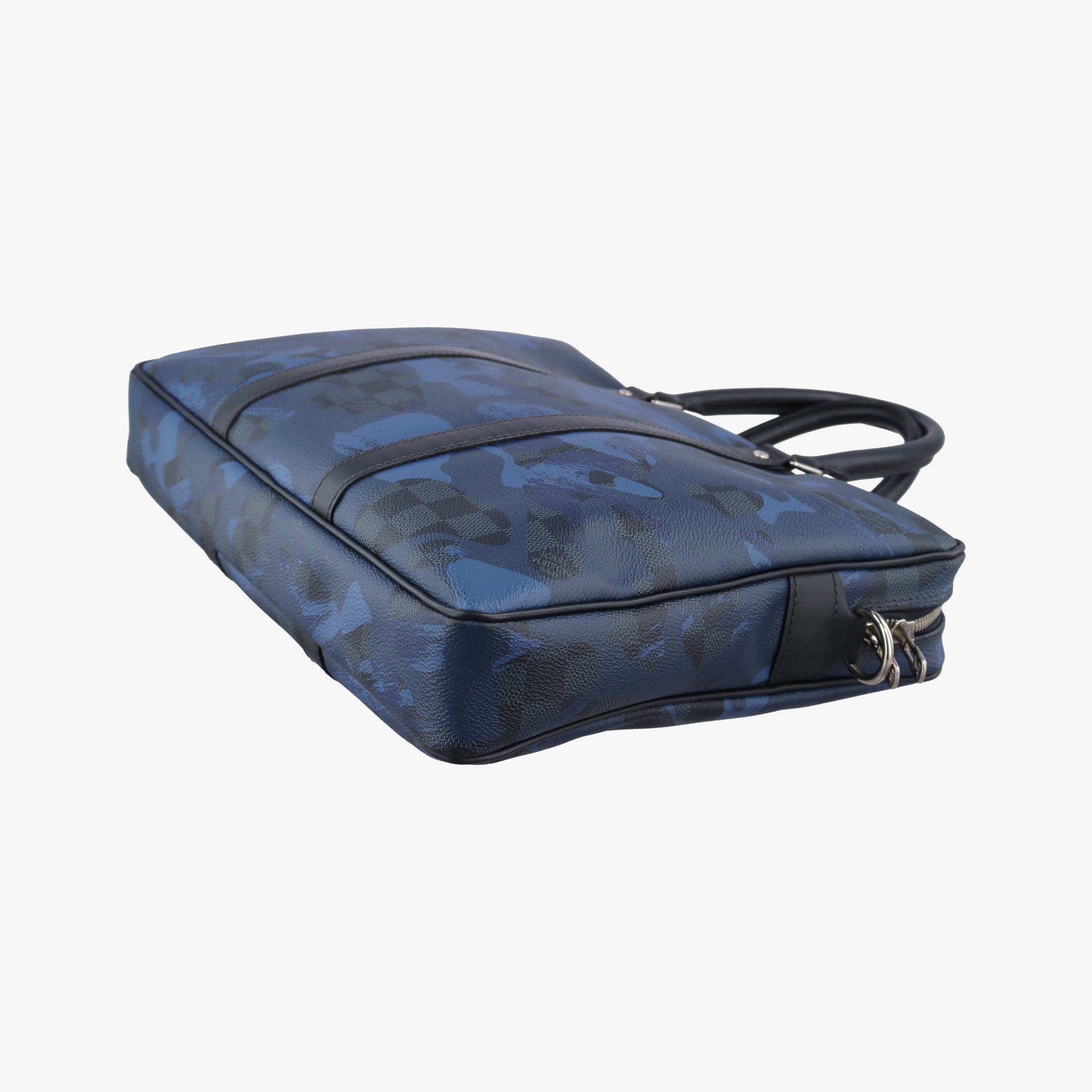 Pre-owned Louis Vuitton Porte Documents VoyagePM Blue Camouflage Damier Cobalt Canvas N41507 handbag | stylenewstar