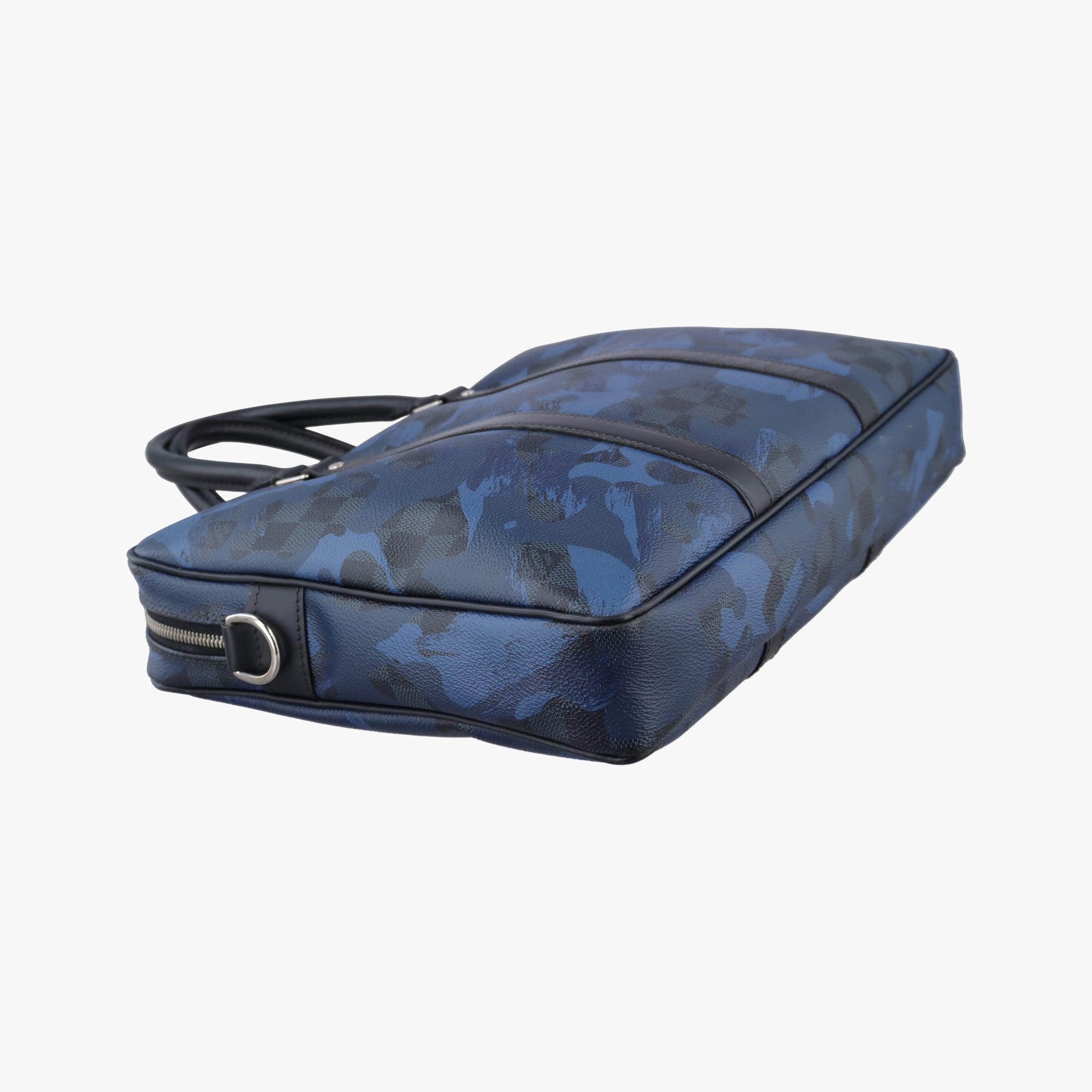 Pre-owned Louis Vuitton Porte Documents VoyagePM Blue Camouflage Damier Cobalt Canvas N41507 handbag | stylenewstar