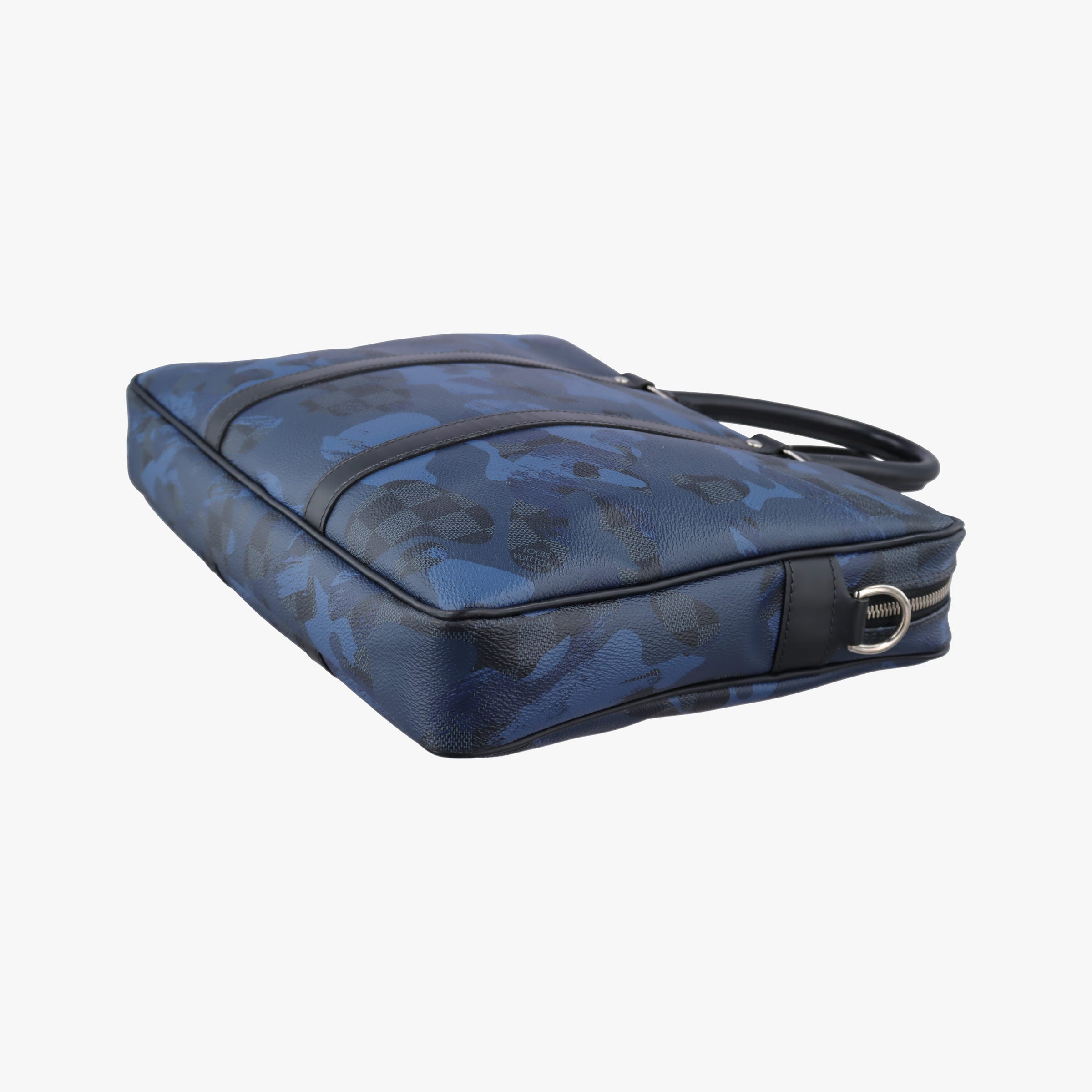 Pre-owned Louis Vuitton Porte Documents VoyagePM Blue Camouflage Damier Cobalt Canvas N41507 handbag | stylenewstar