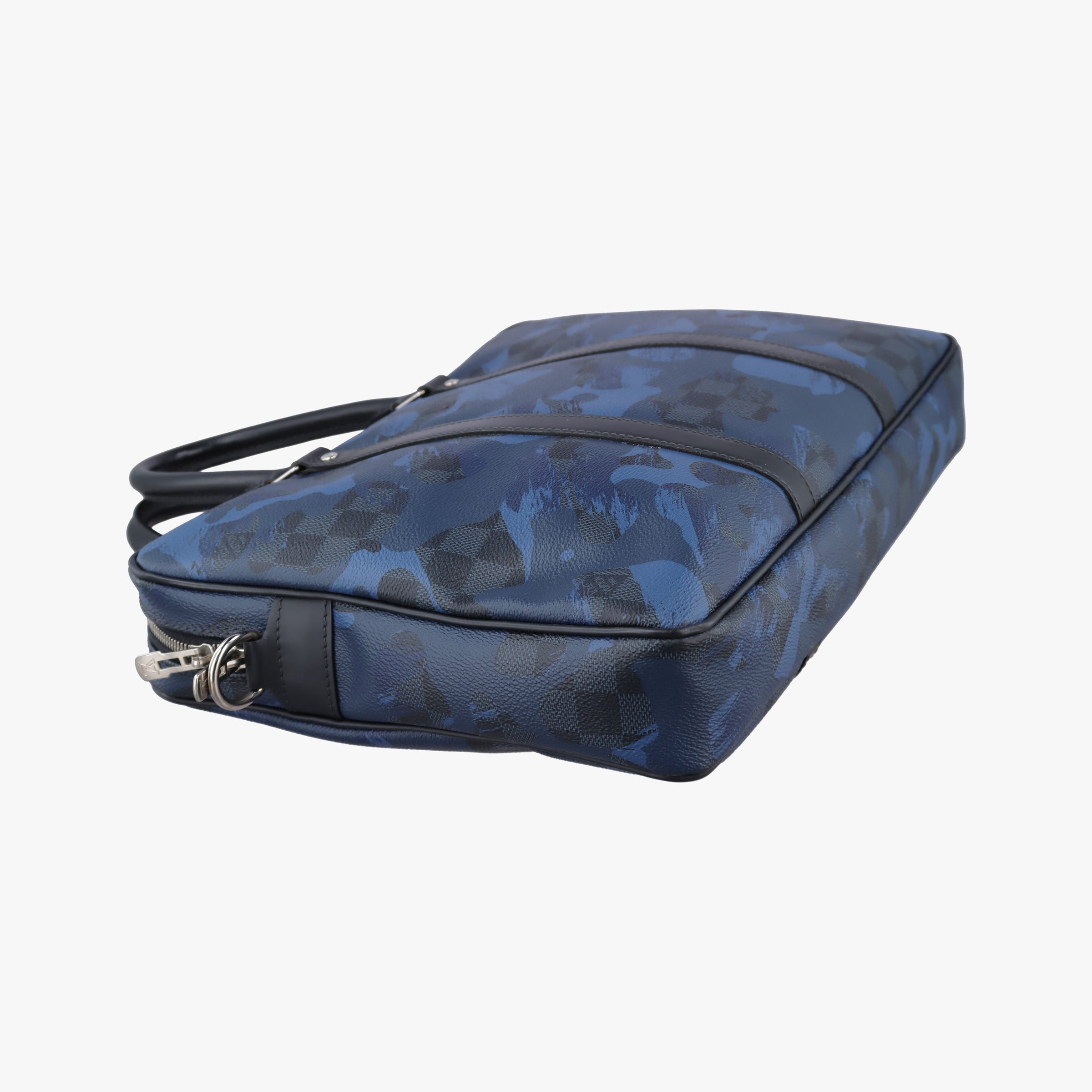 Pre-owned Louis Vuitton Porte Documents VoyagePM Blue Camouflage Damier Cobalt Canvas N41507 handbag | stylenewstar