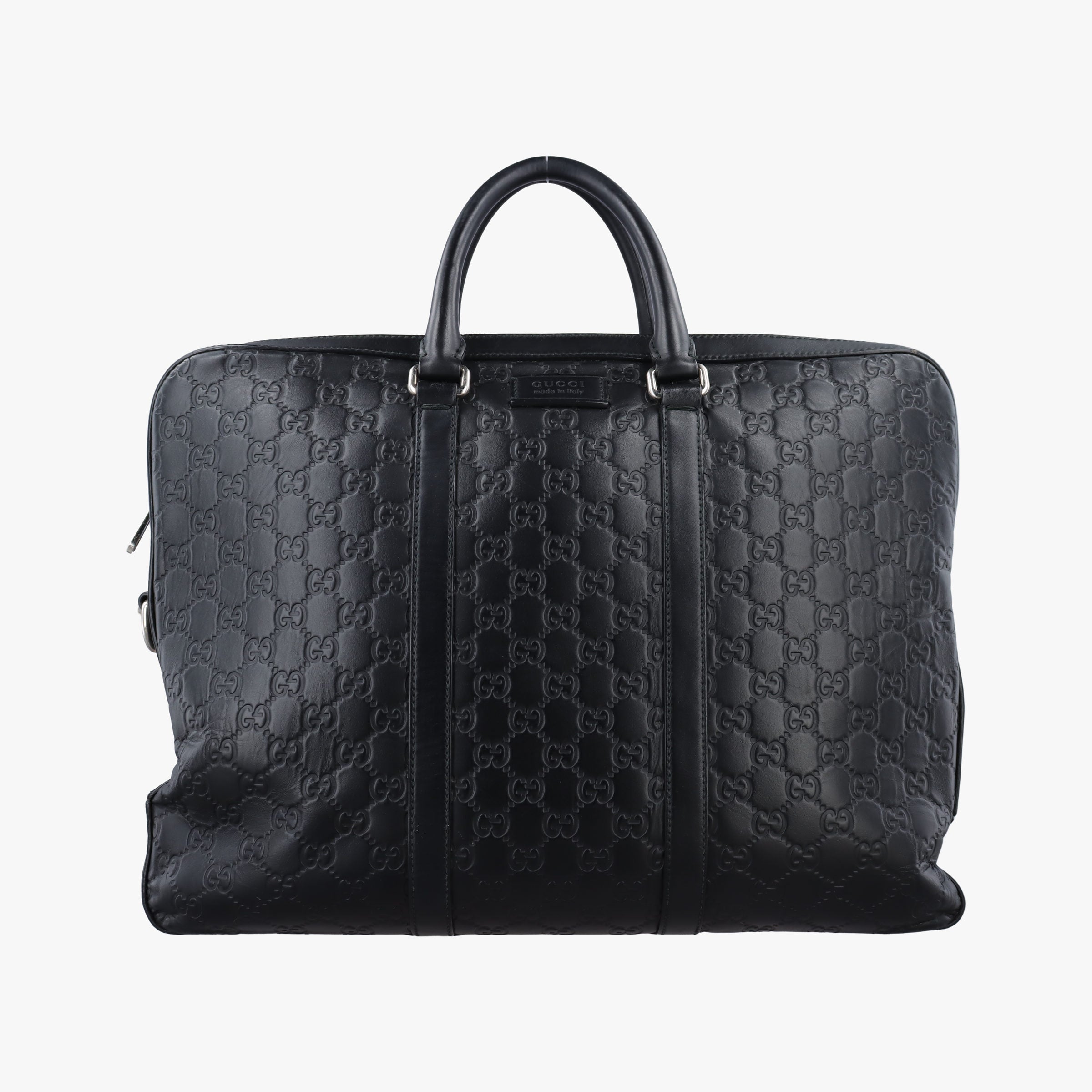Pre-owned Gucci Signature Black Leather 428041 handbag | stylenewstar