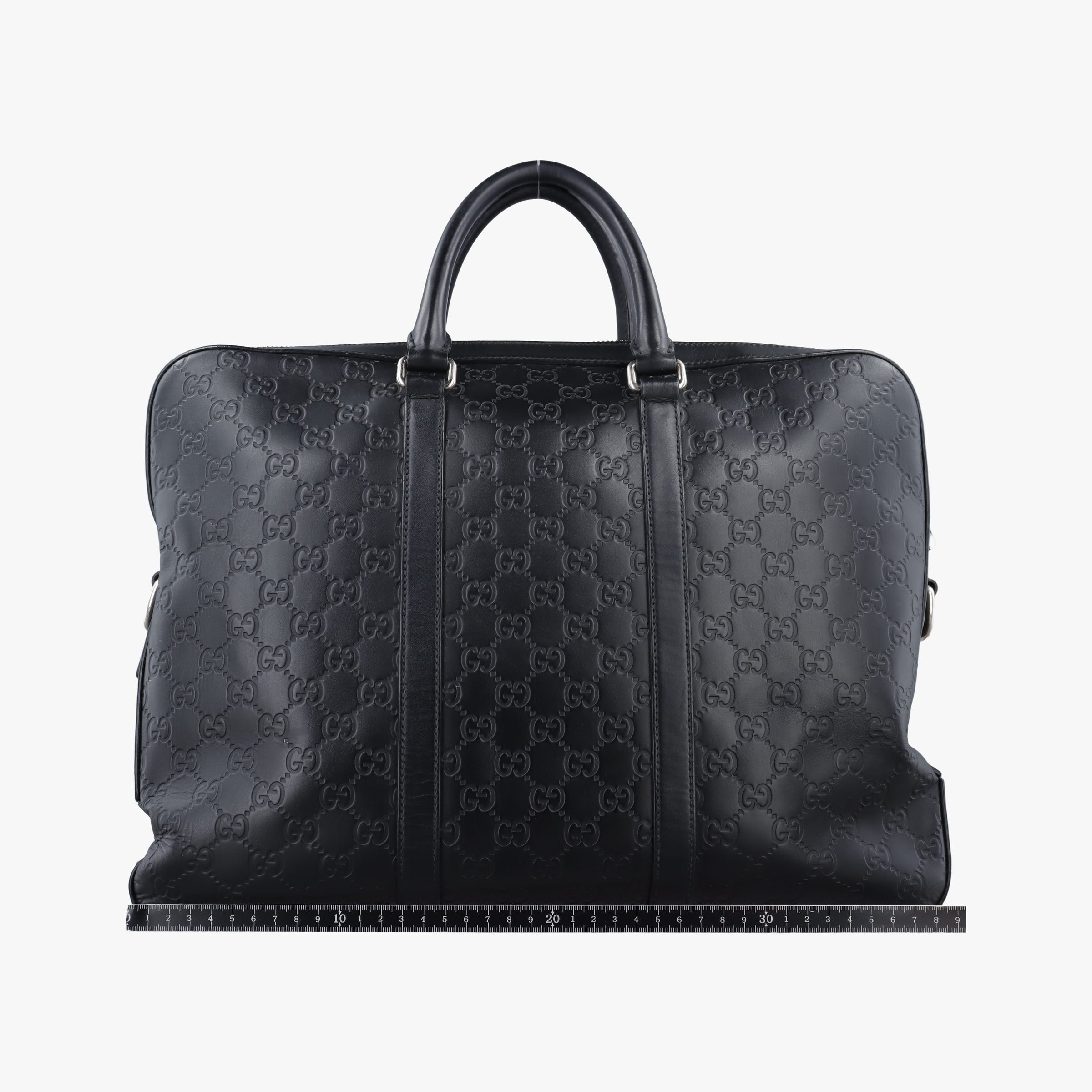Pre-owned Gucci Signature Black Leather 428041 handbag | stylenewstar