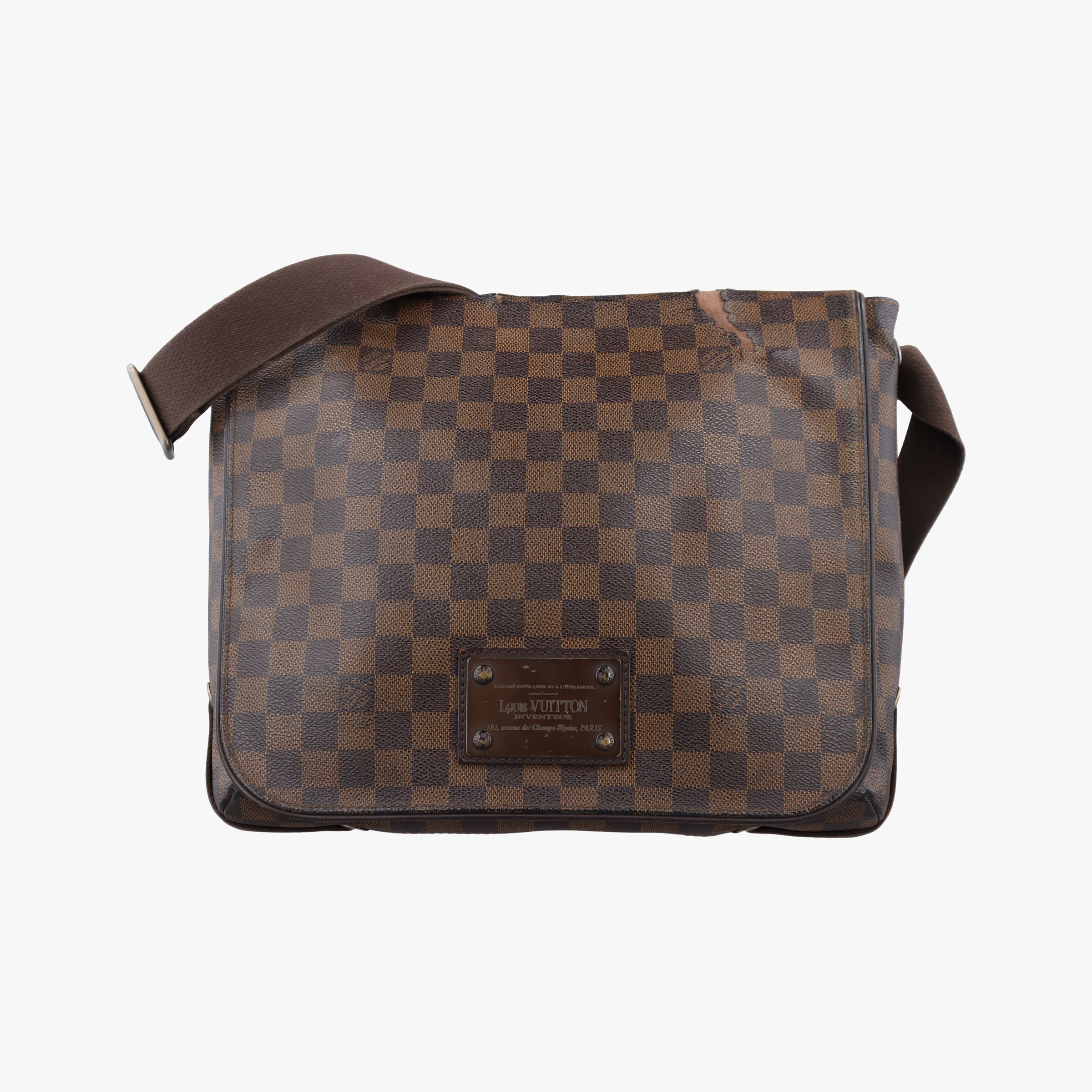 Pre-owned Louis Vuitton BROOKLYN MM EBENE Damier Canvas N51211 shoulderbag | stylenewstar