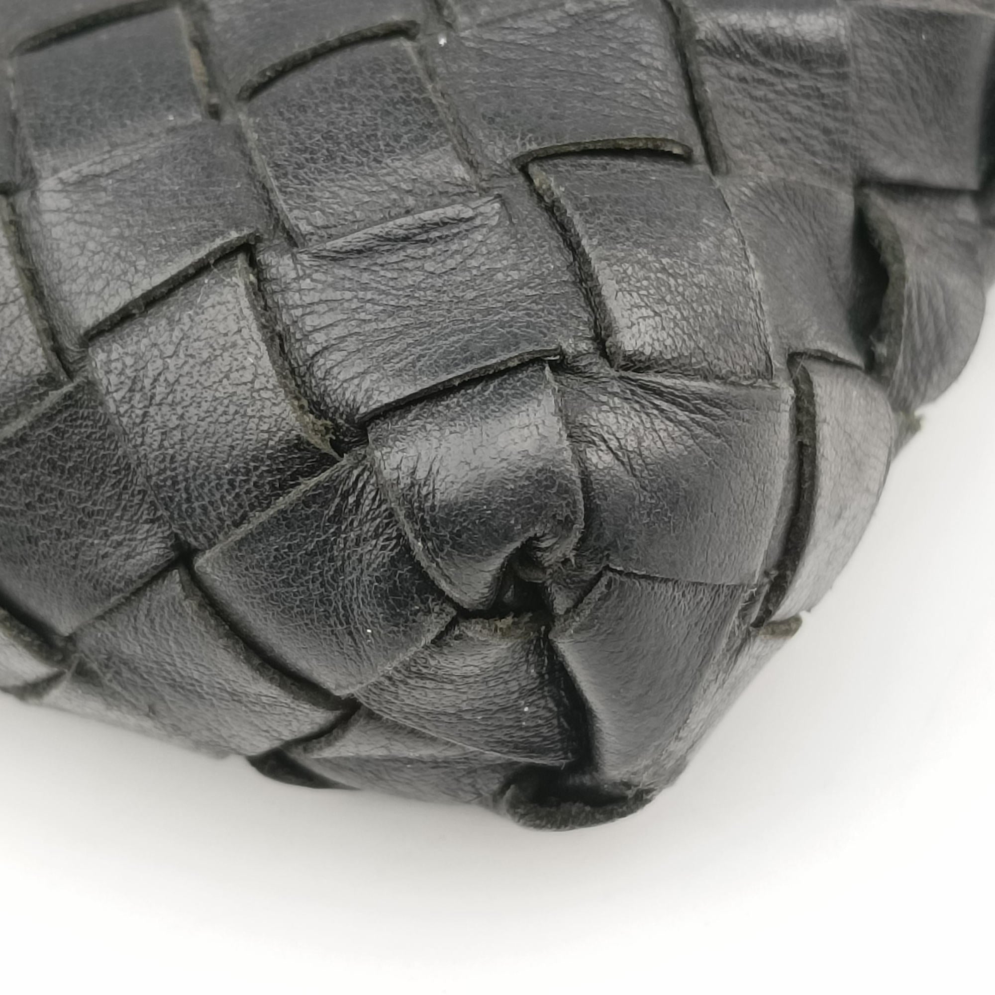 Vintage Bottega Veneta Intrecciato Black lambskin  clutchbag | stylenewstar