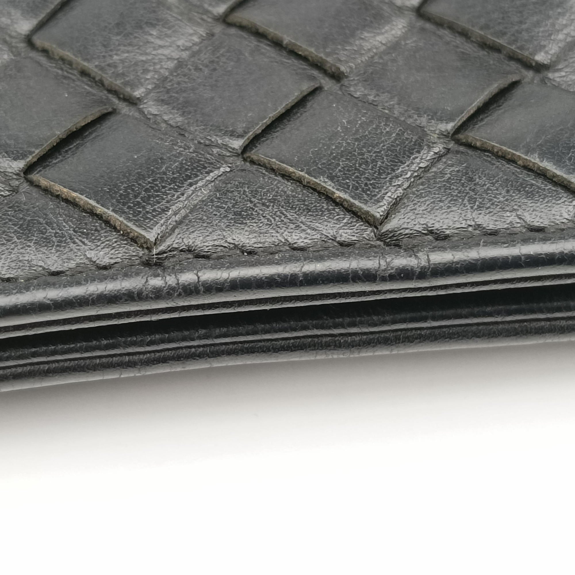 Vintage Bottega Veneta Intrecciato Black lambskin  clutchbag | stylenewstar