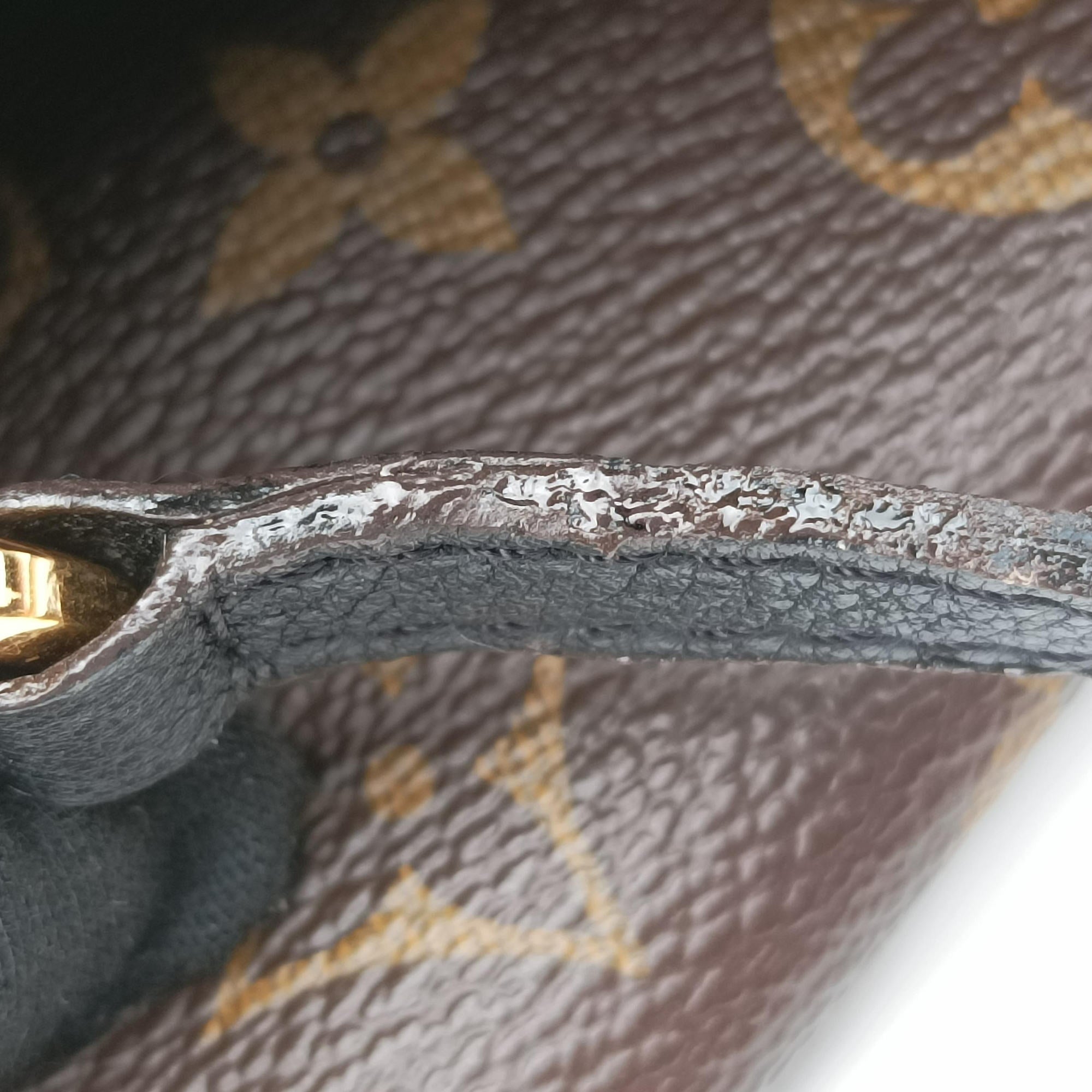 Secondhand Louis Vuitton Tote W PM Brown×black Monogram Canvas×calf leather M40942 handbag | stylenewstar