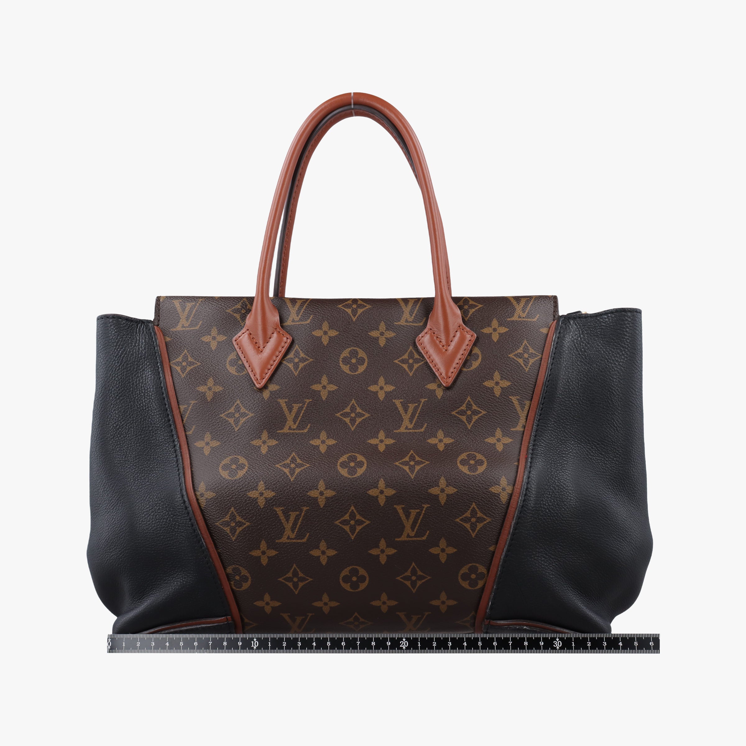 Secondhand Louis Vuitton Tote W PM Brown×black Monogram Canvas×calf leather M40942 handbag | stylenewstar