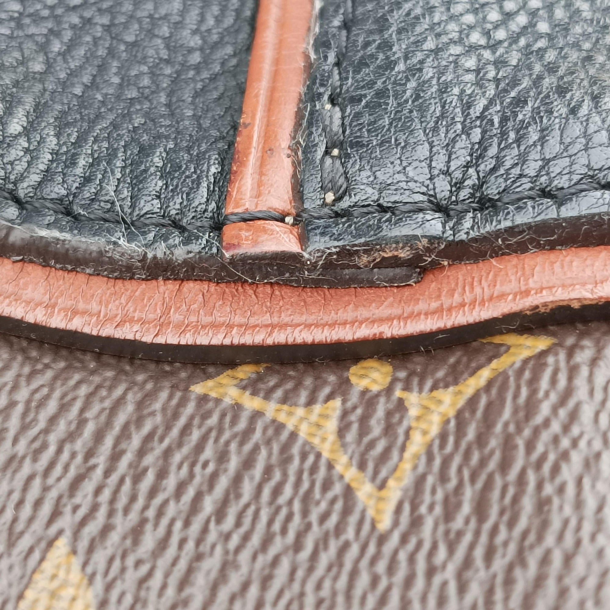 Secondhand Louis Vuitton Tote W PM Brown×black Monogram Canvas×calf leather M40942 handbag | stylenewstar