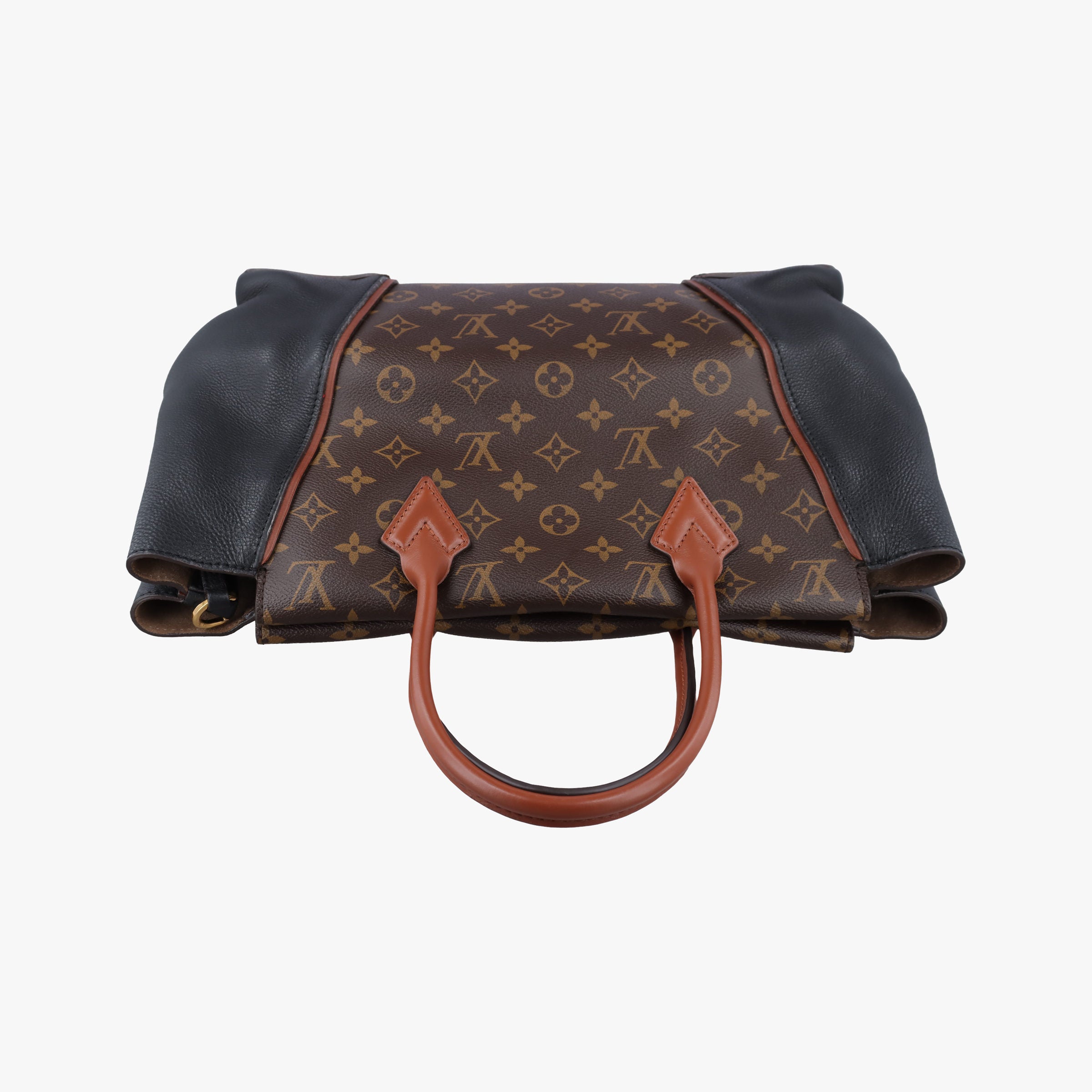 Secondhand Louis Vuitton Tote W PM Brown×black Monogram Canvas×calf leather M40942 handbag | stylenewstar