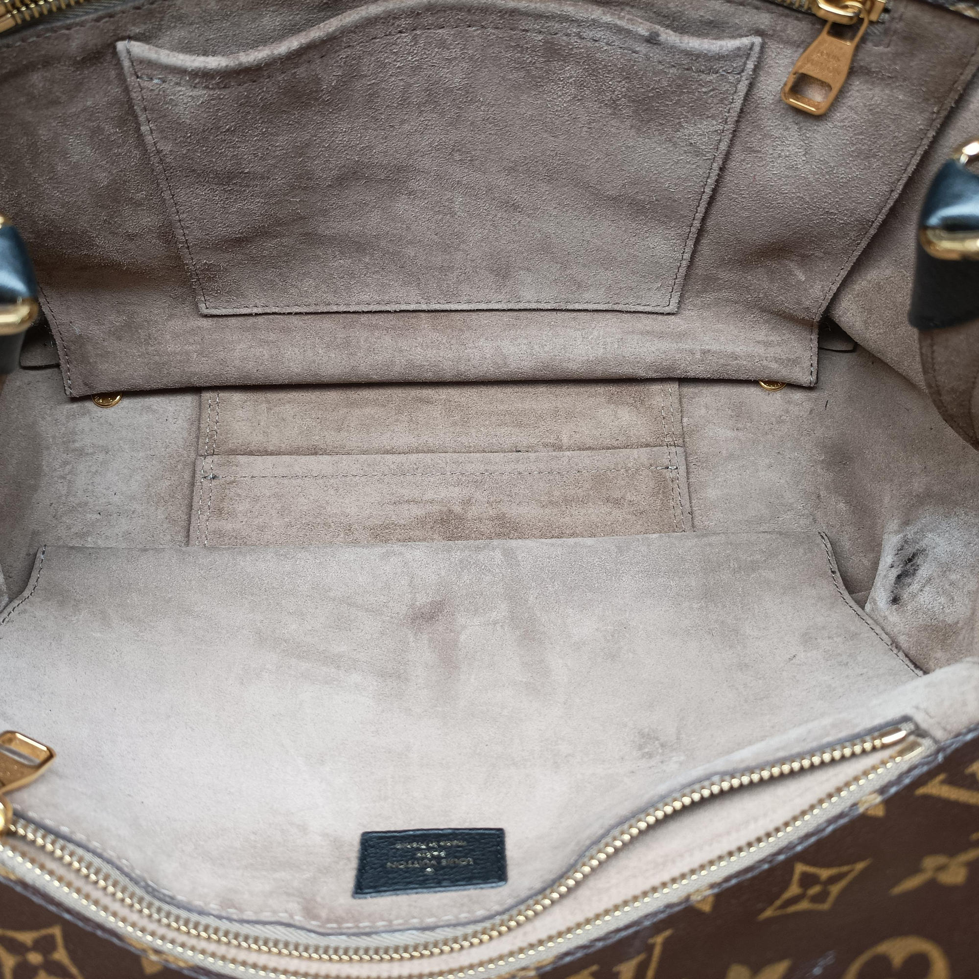 Secondhand Louis Vuitton Tote W PM Brown×black Monogram Canvas×calf leather M40942 handbag | stylenewstar